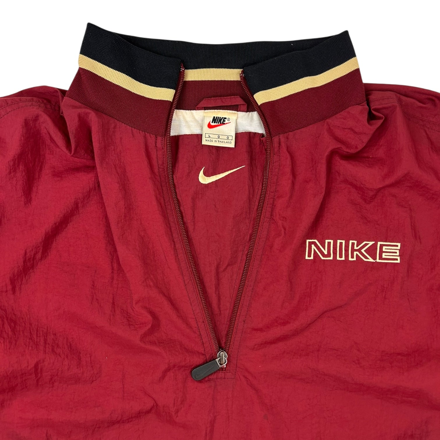Vintage Nike Spell-Out Quarter Zip Jacket Red