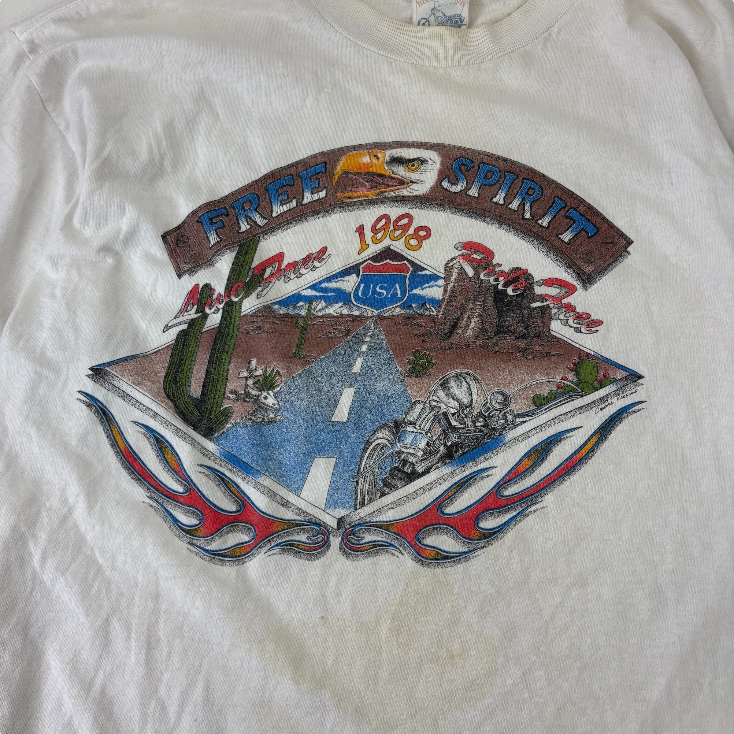 Vintage Free Spirit Tee White