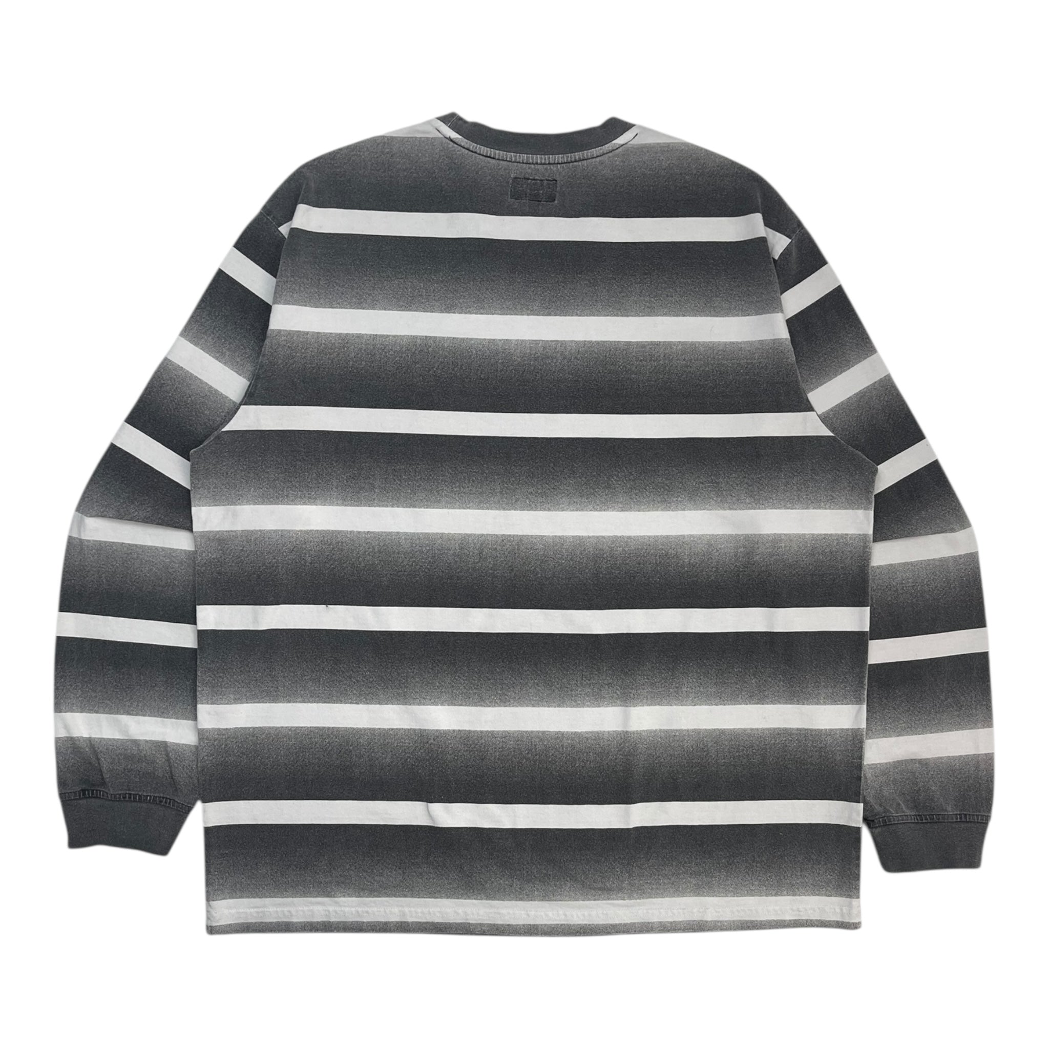 Supreme Fade Stripe L/S T-Shirt Grey
