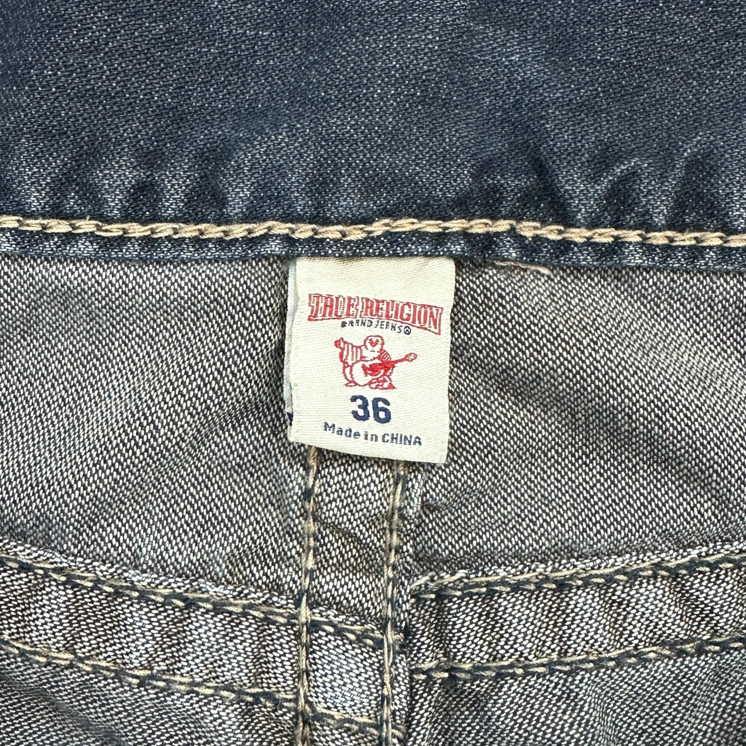 Vintage Y2K True Religion Big T Stitch Denim