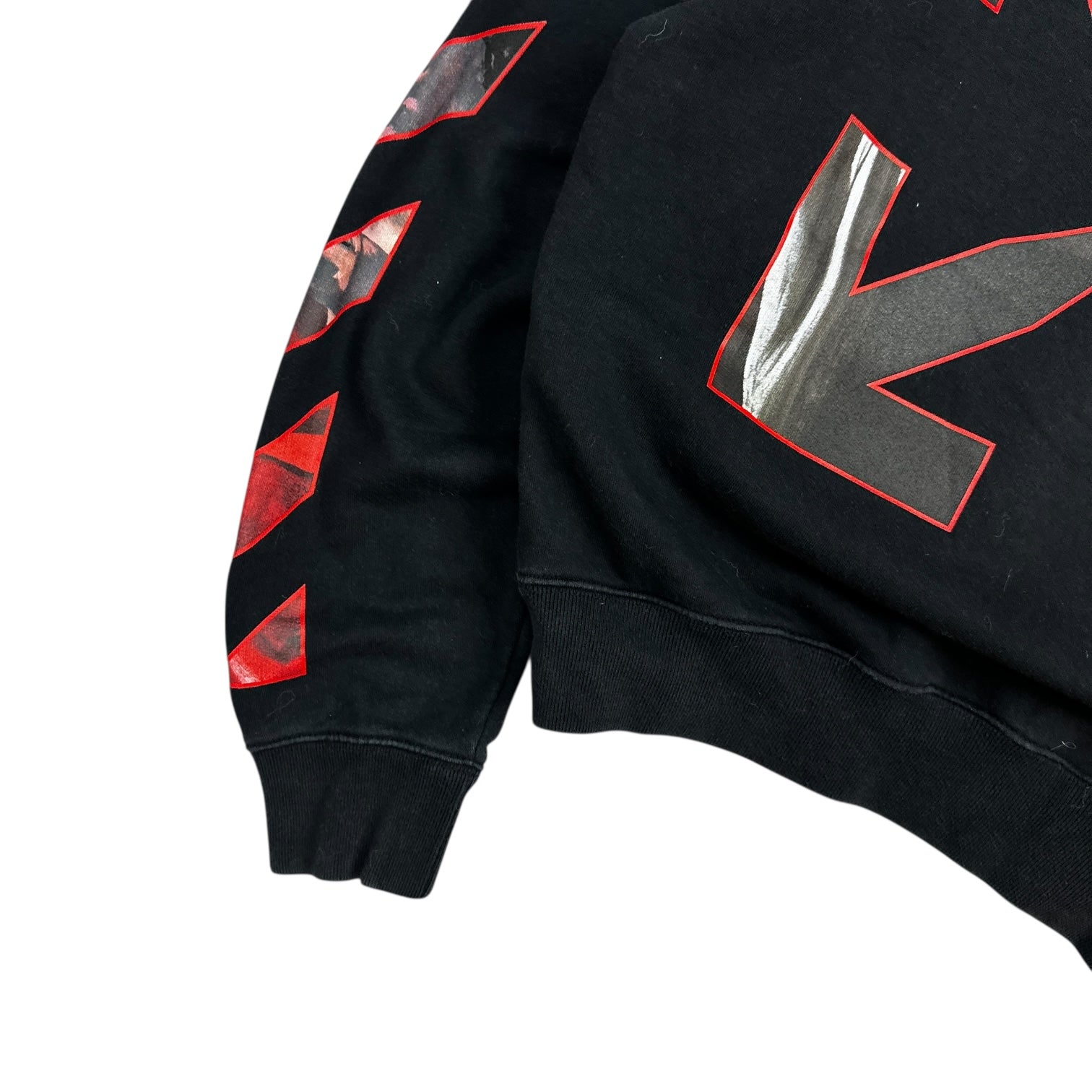Off-White Caravaggio Diag Sleeve Hoodie Black