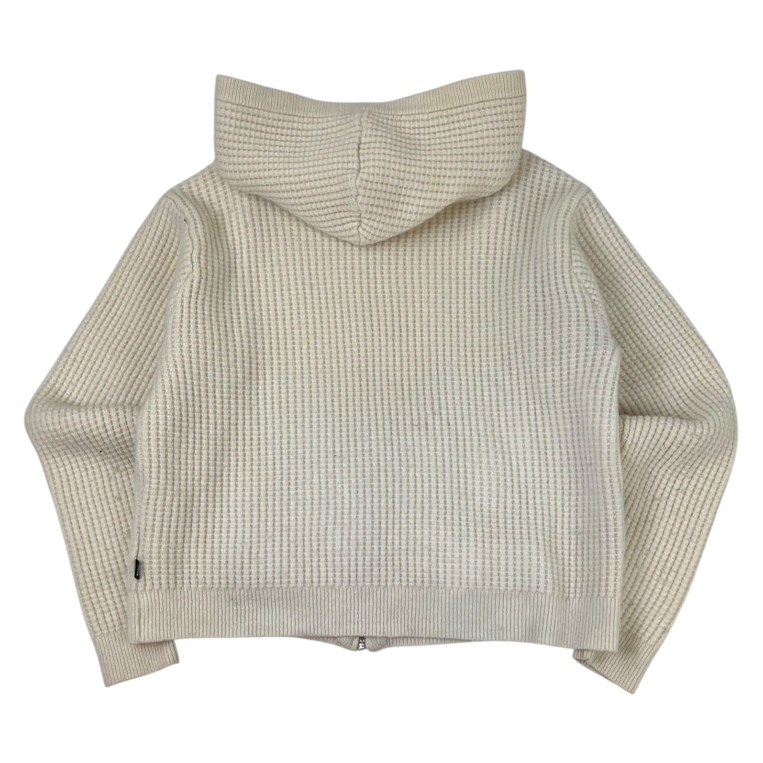 Stüssy Waffle Cashmere Zip Hood Sweater Ivory
