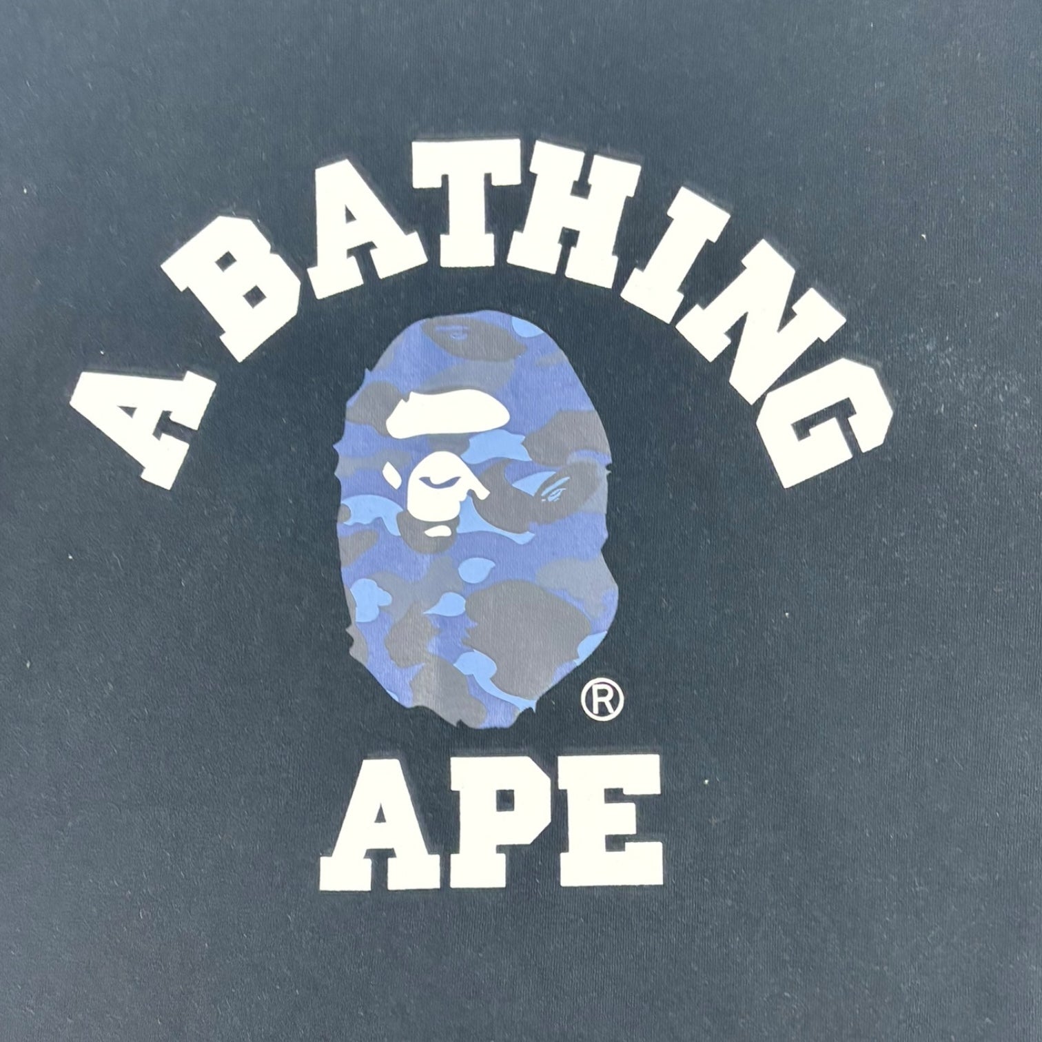 BAPE Blue Colour Camo College T-Shirt Black