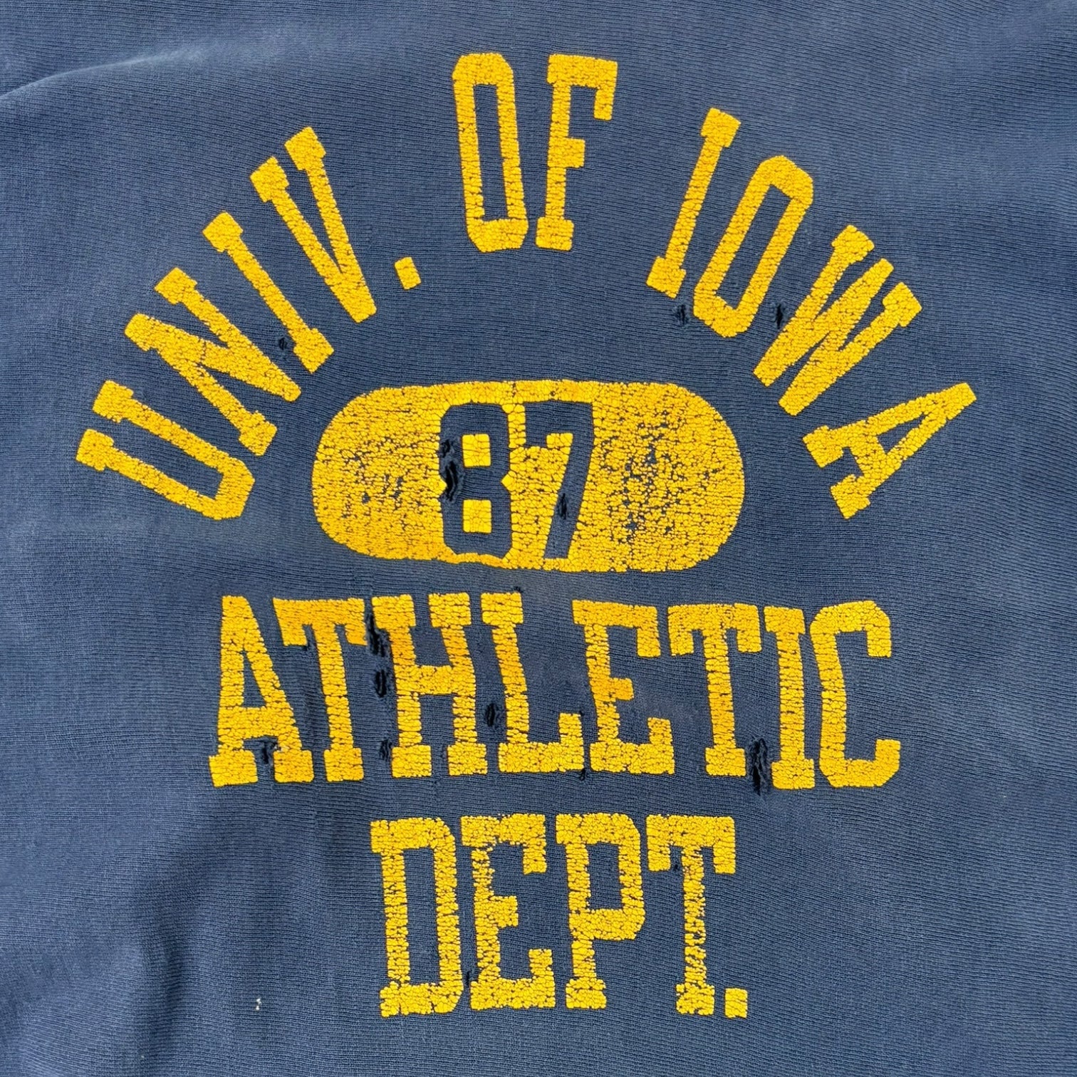 Vintage 80s Champion Reverse Weave University of Iowa Crewneck Navy