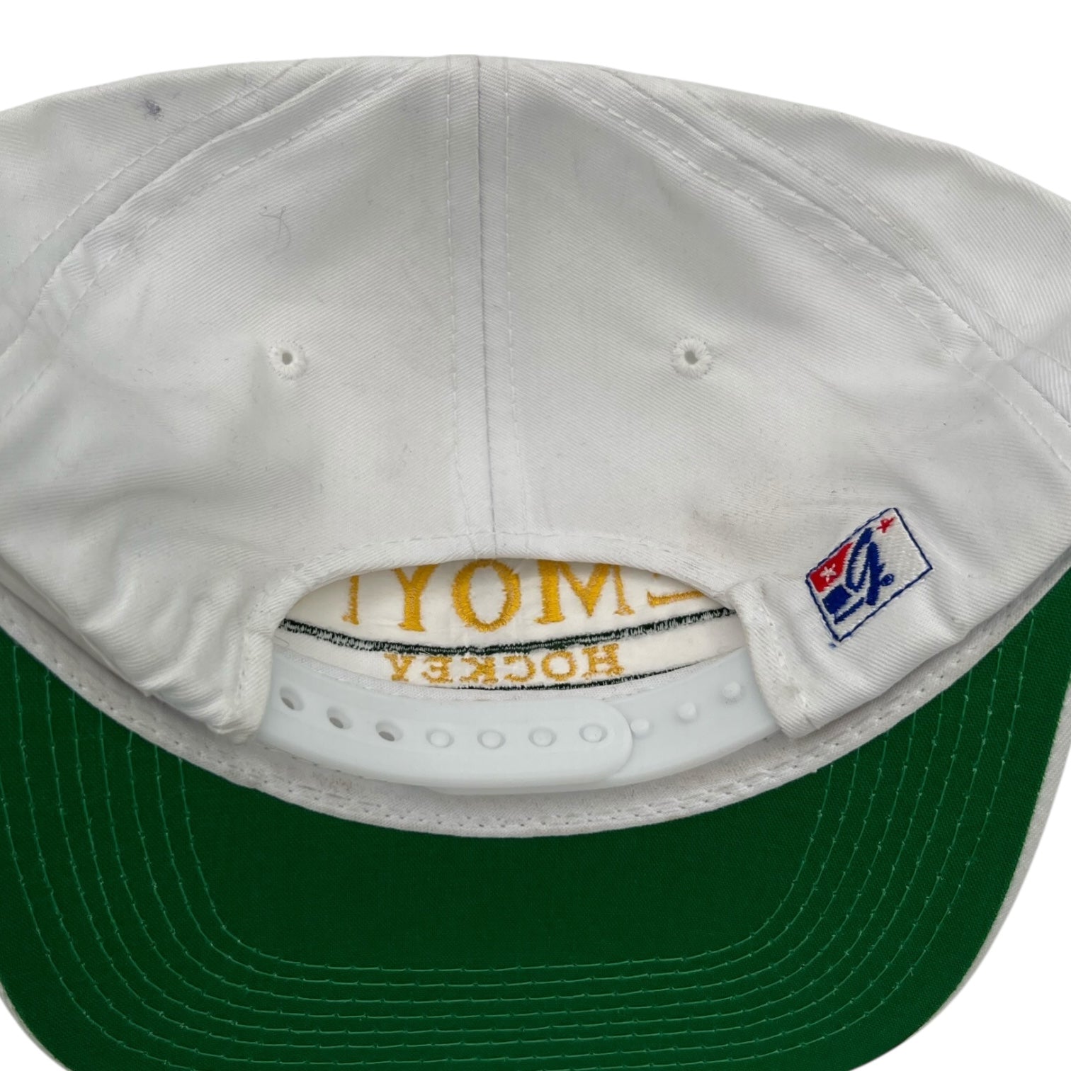 Vintage Lemoyne College Hockey Snapback Hat White