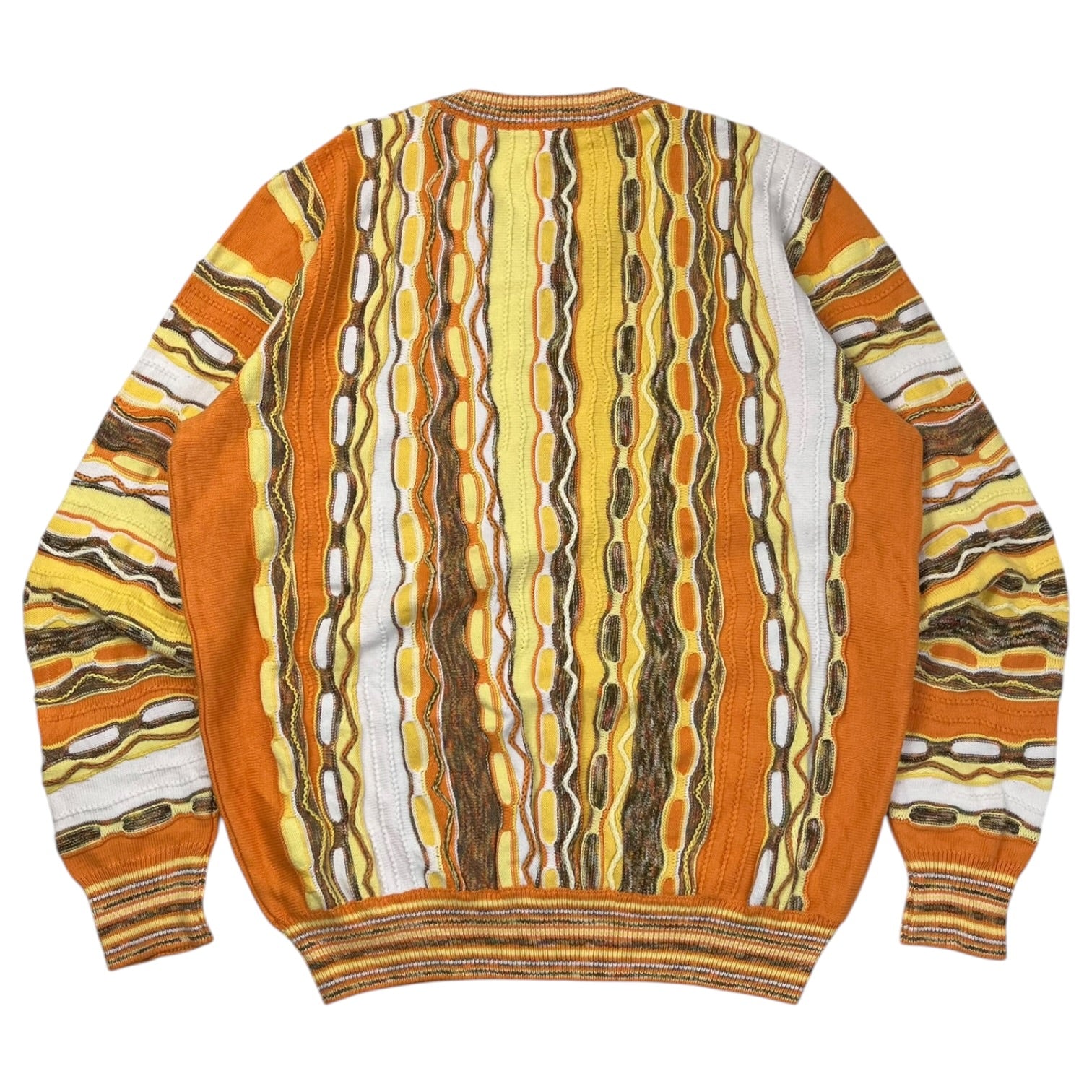 Vintage V-Neck 3D Knit Jumper Creamsicle