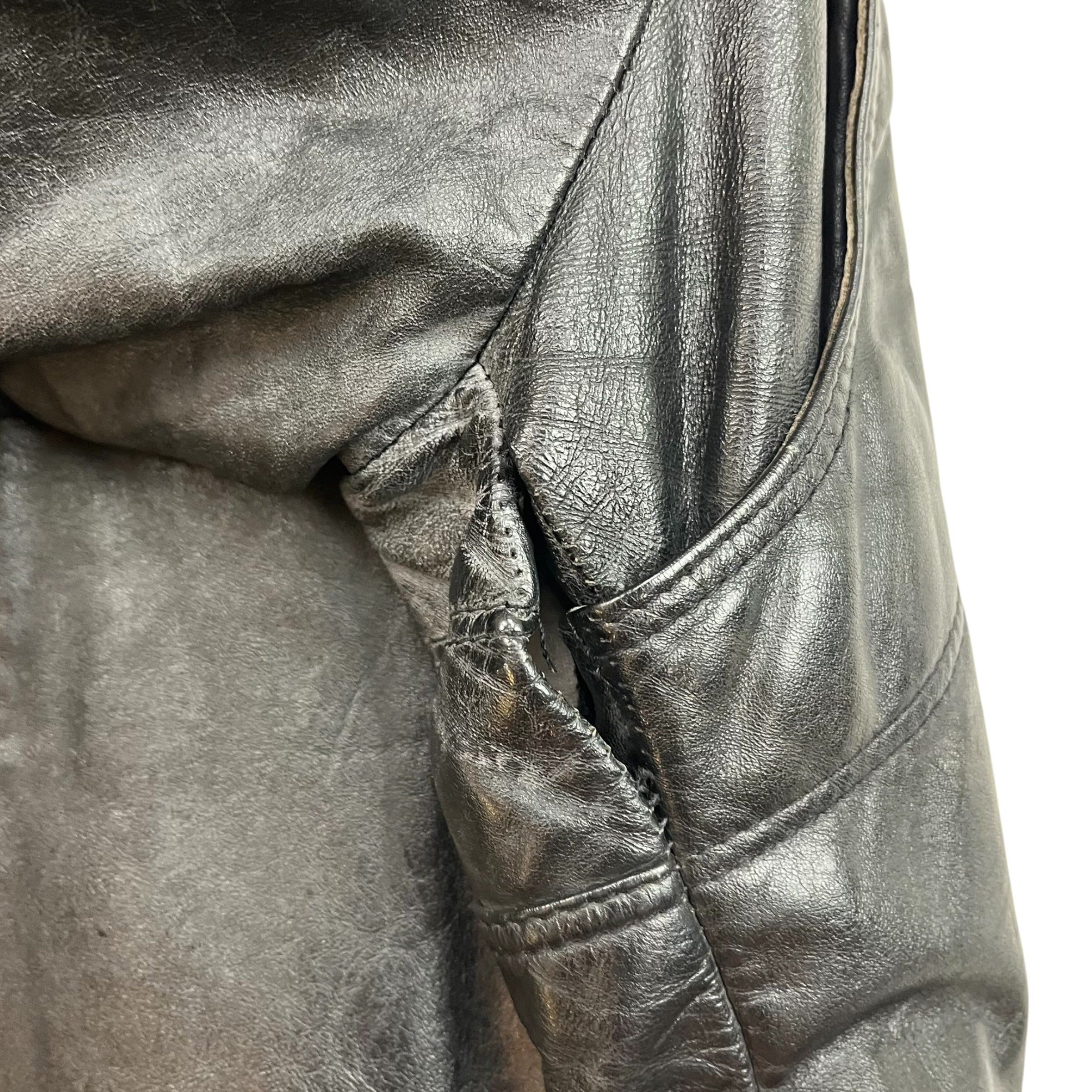 Vintage Bristol Biker Leather Jacket Black
