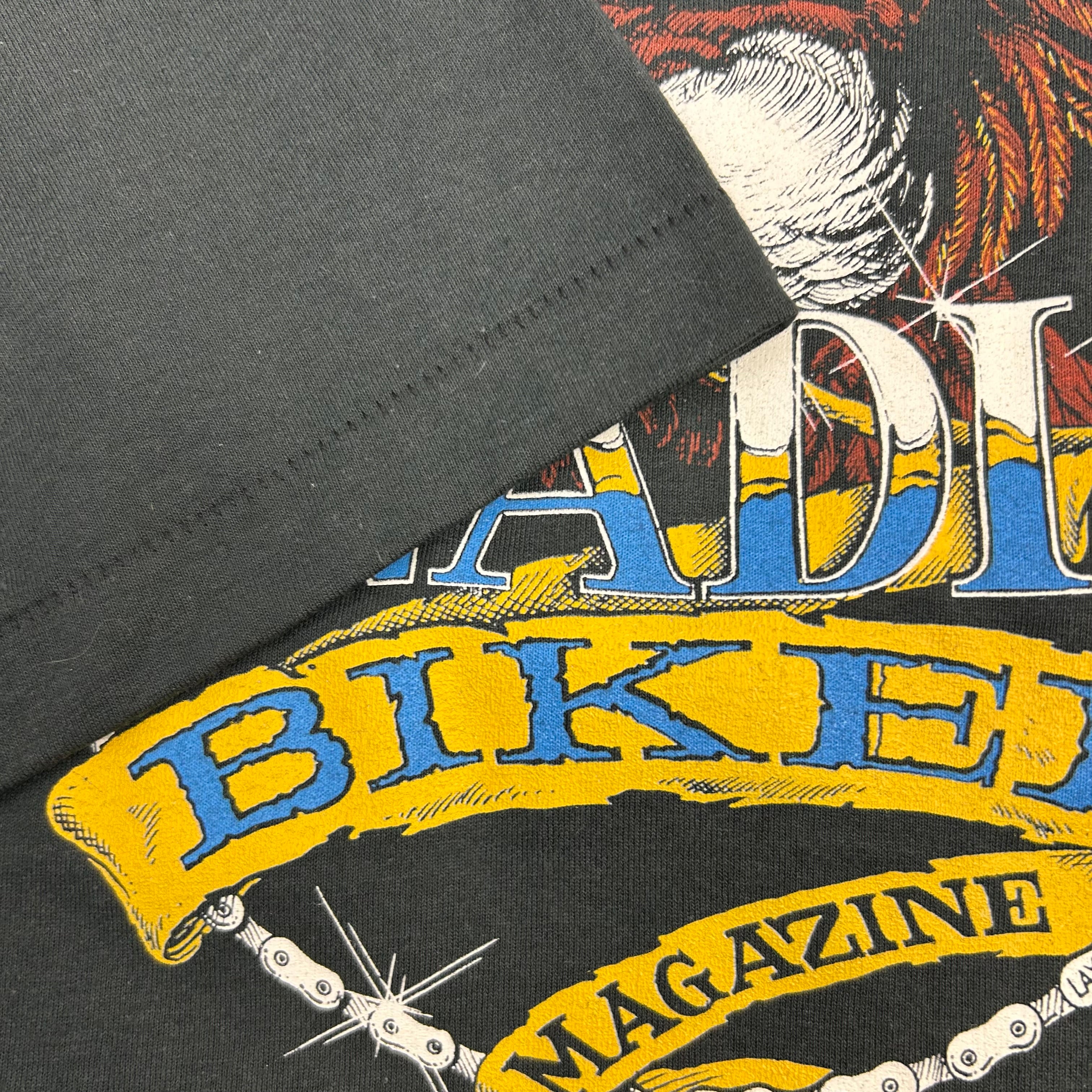 Vintage Canadian Biker Magazine Tee Black