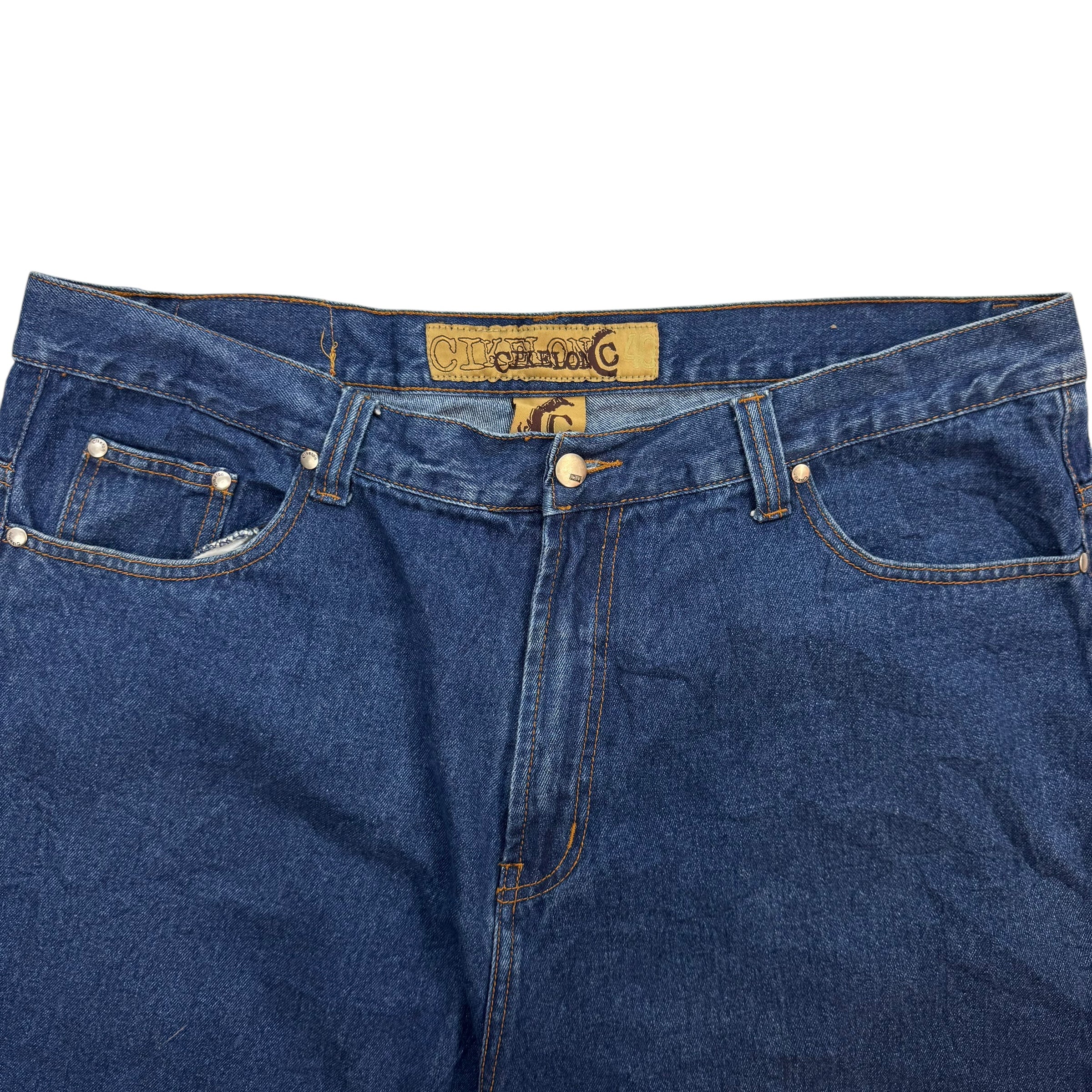 Vintage Cikelon Jeans Denim Shorts Indigo Blue