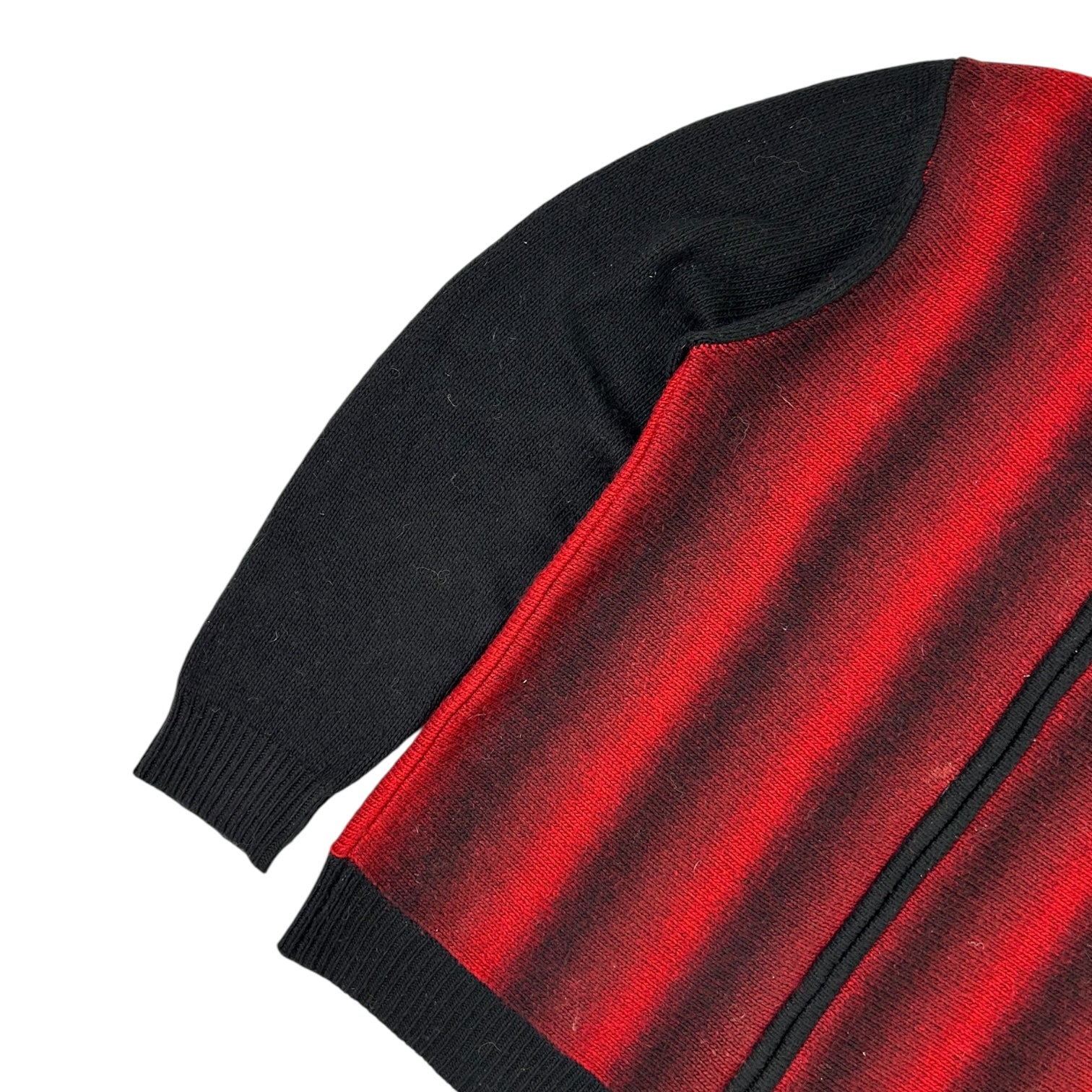 Stussy Plaid Zip Up Sweater Black/Red