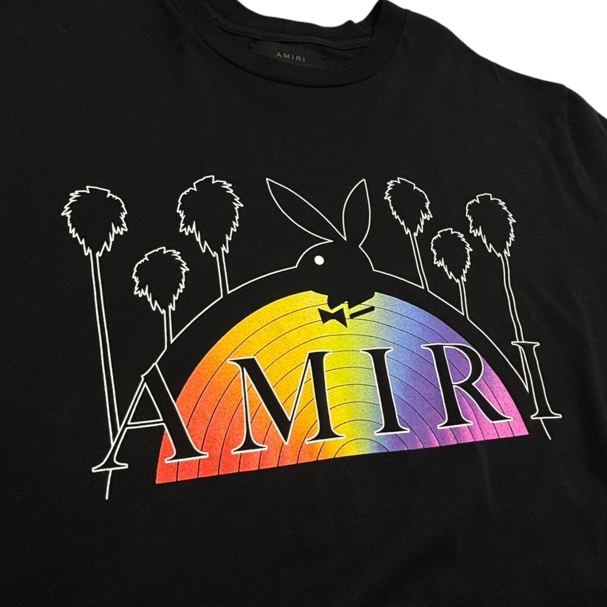 Amiri Playboy Rainbow T-Shirt Black