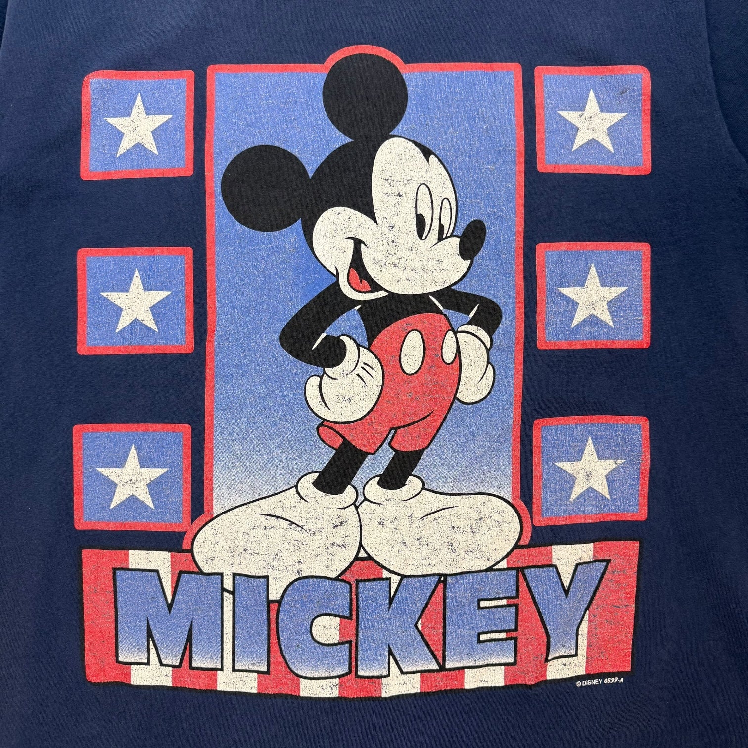 Vintage Disney Mickey Mouse USA Tee Navy Blue