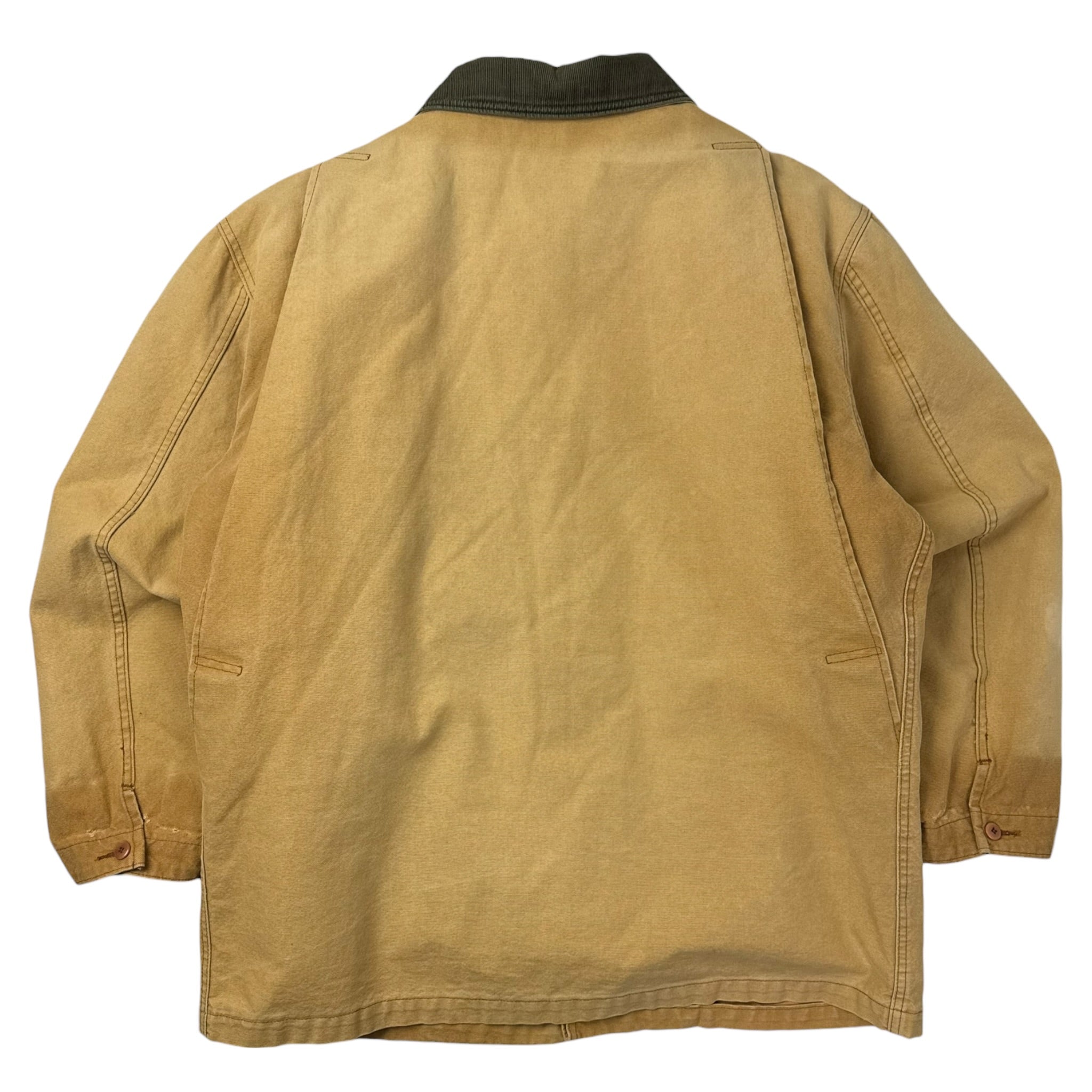 Vintage L.L. Bean Farm Coat Jacket Cream Faded Tan