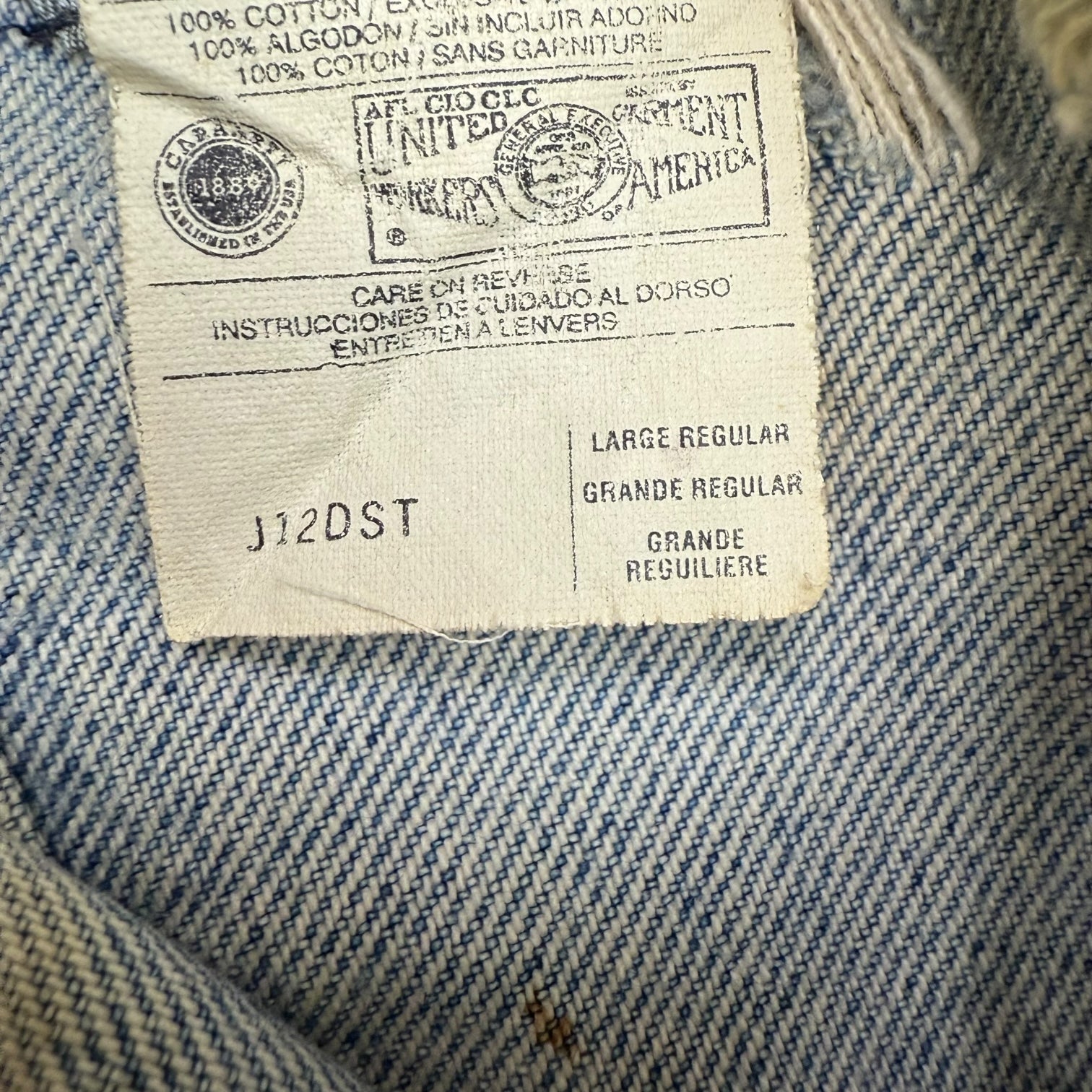 Vintage Carhartt Denim Button Up Jacket Light Wash
