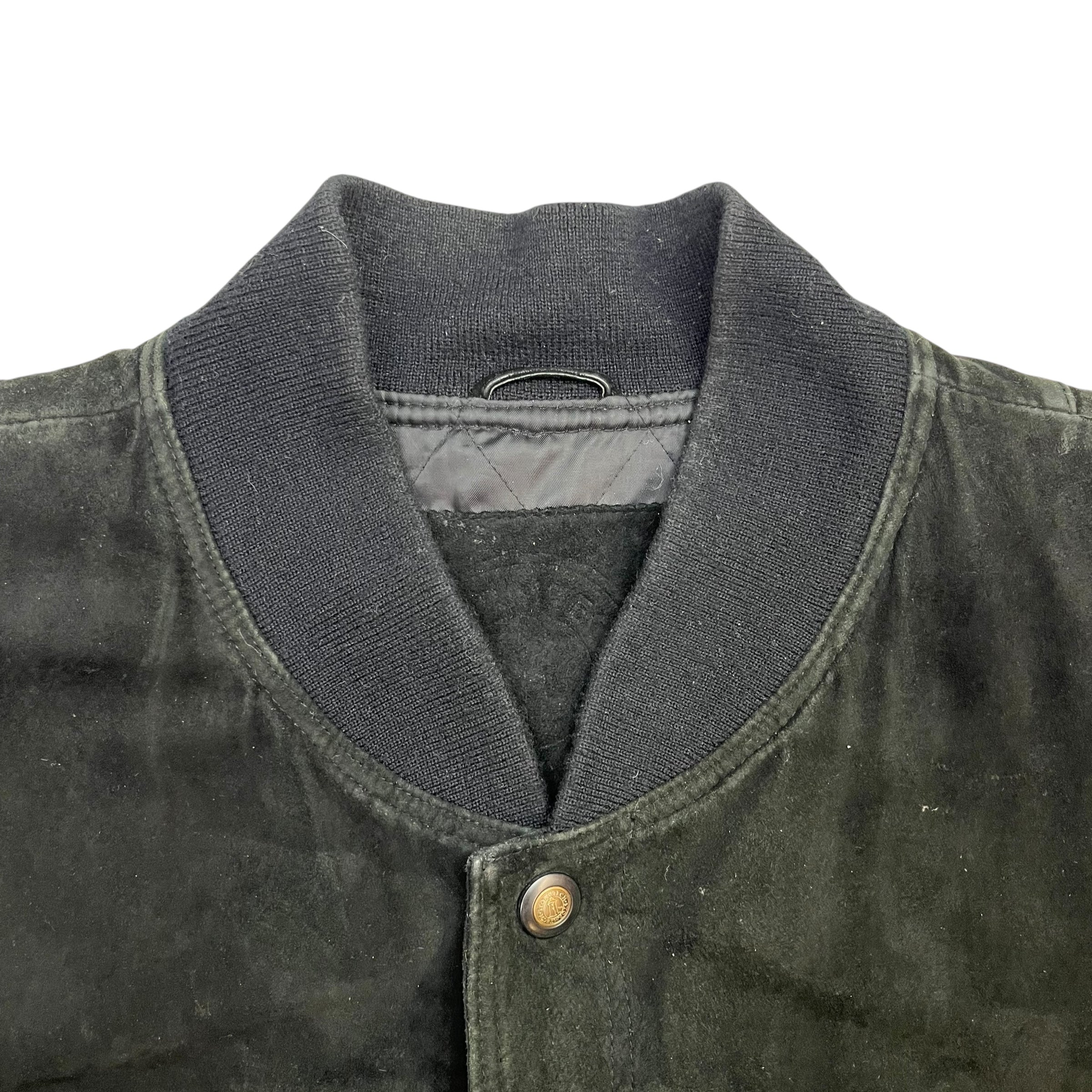 Vintage Budweiser Formula Country Leather Jacket Black/Brown