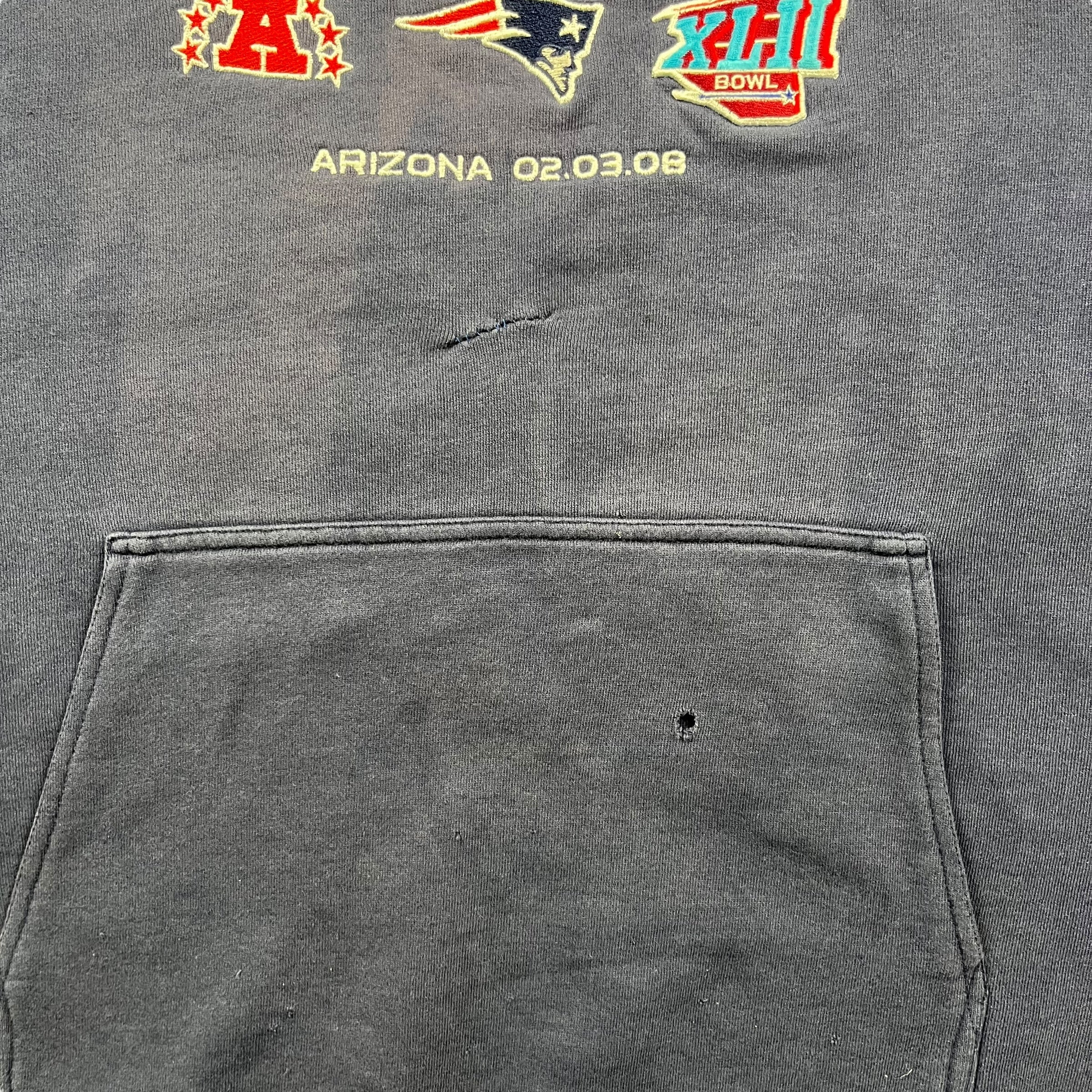 2008 Super Bowl XLII Hoodie Navy Blue