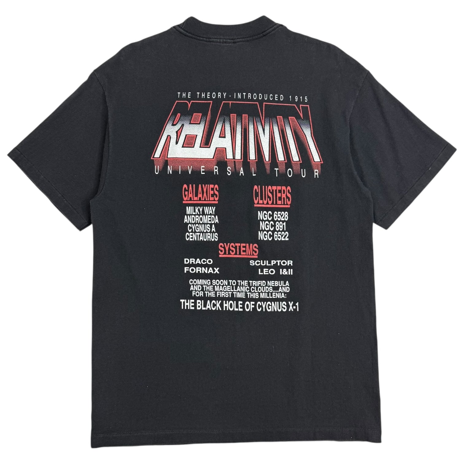 Vintage Albert Einstein Relativity Universal Tour Tee Black