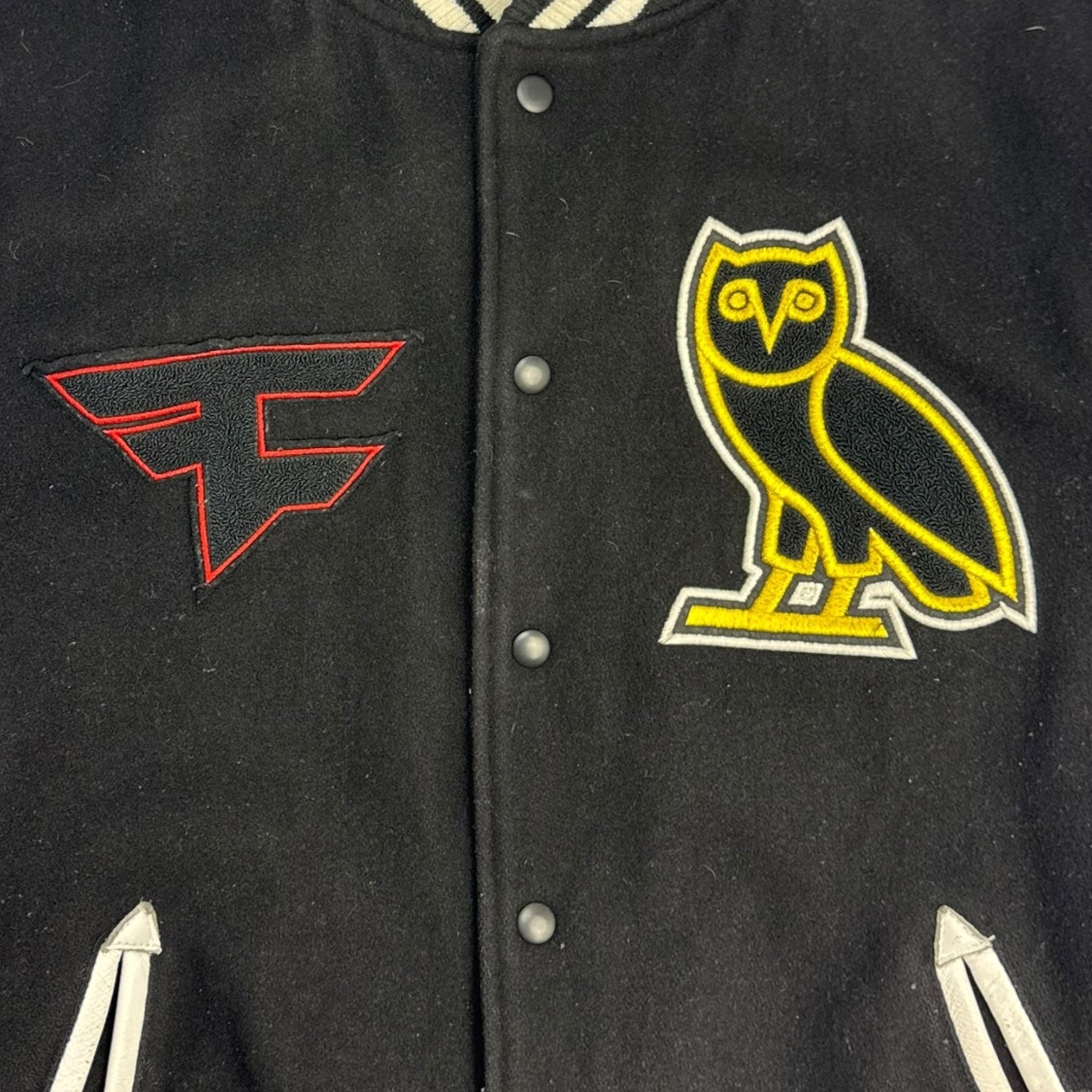 OVO x Faze Clan Varsity Jacket Black