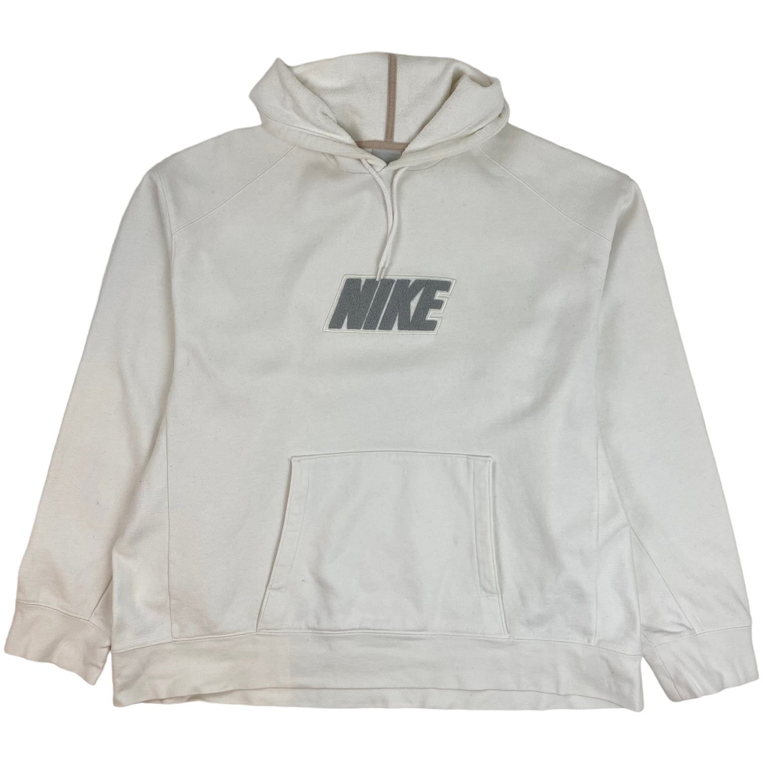 Vintage Nike Spellout Chenille Hoodie White