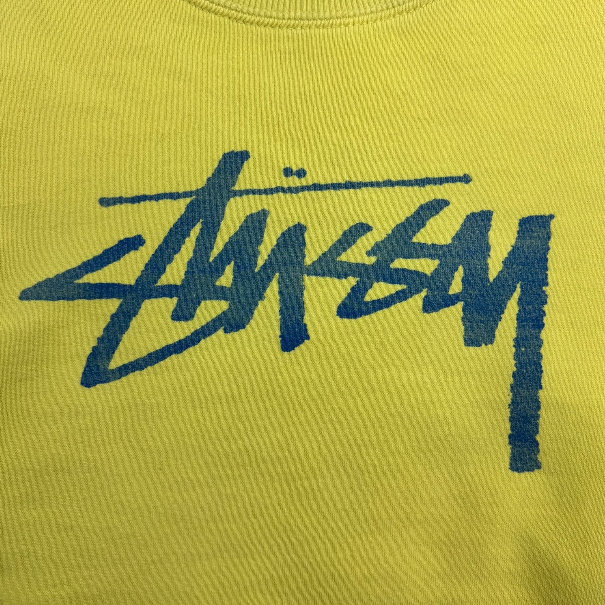 Stussy Logo Crewneck Lime/Yellow