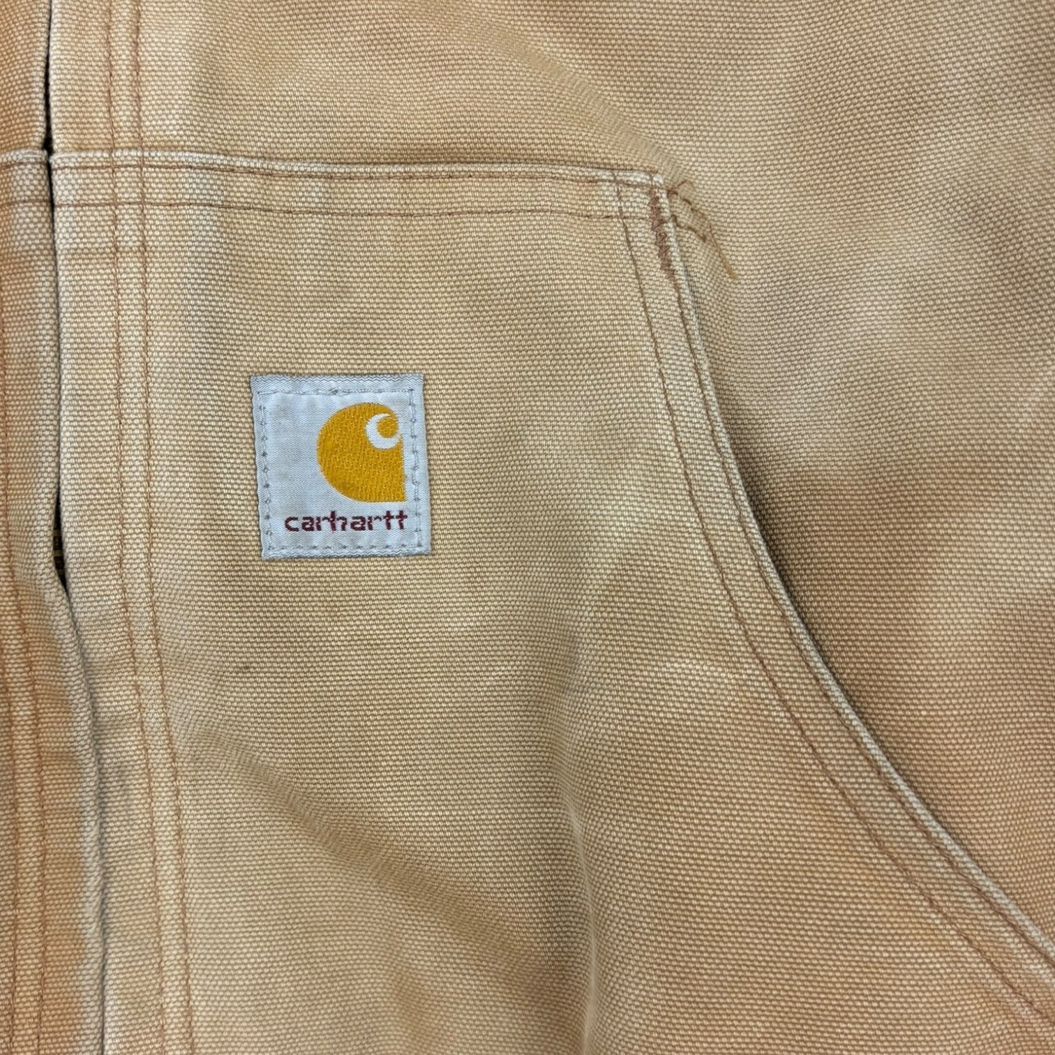 Vintage Carhartt Hooded Work Jacket Tan