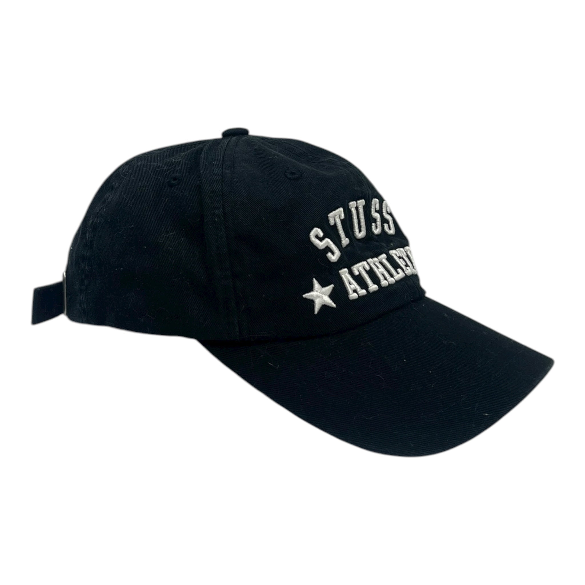 Stussy Athletics 6 Panel Strap Back Hat Black