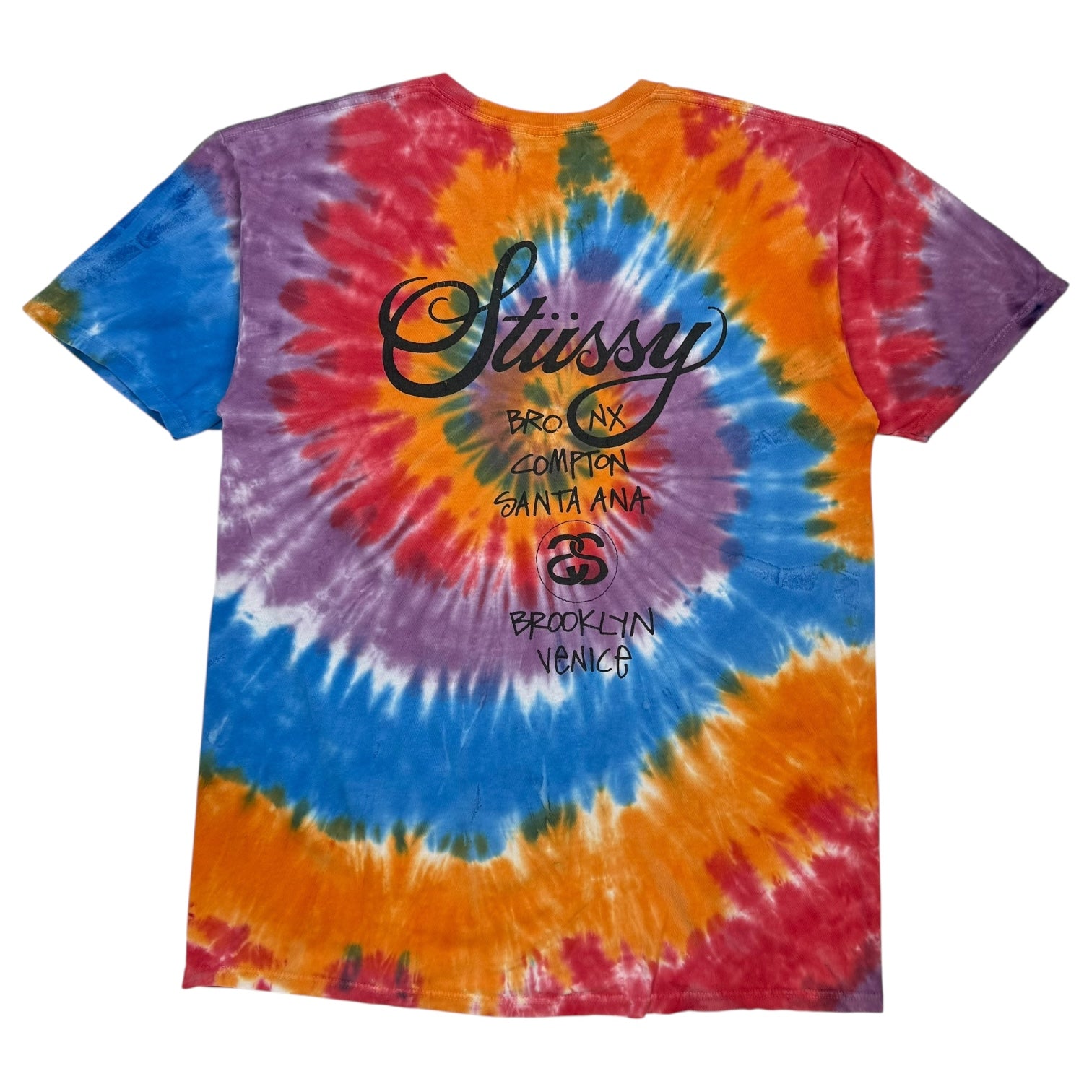 Stussy World Tour Swirls Tee Orange