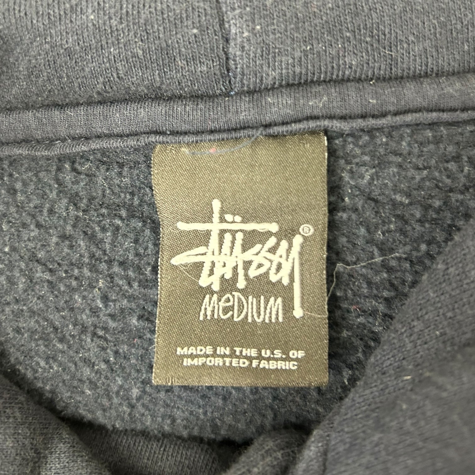 Vintage Stussy Varsity Hoodie Navy/Maroon