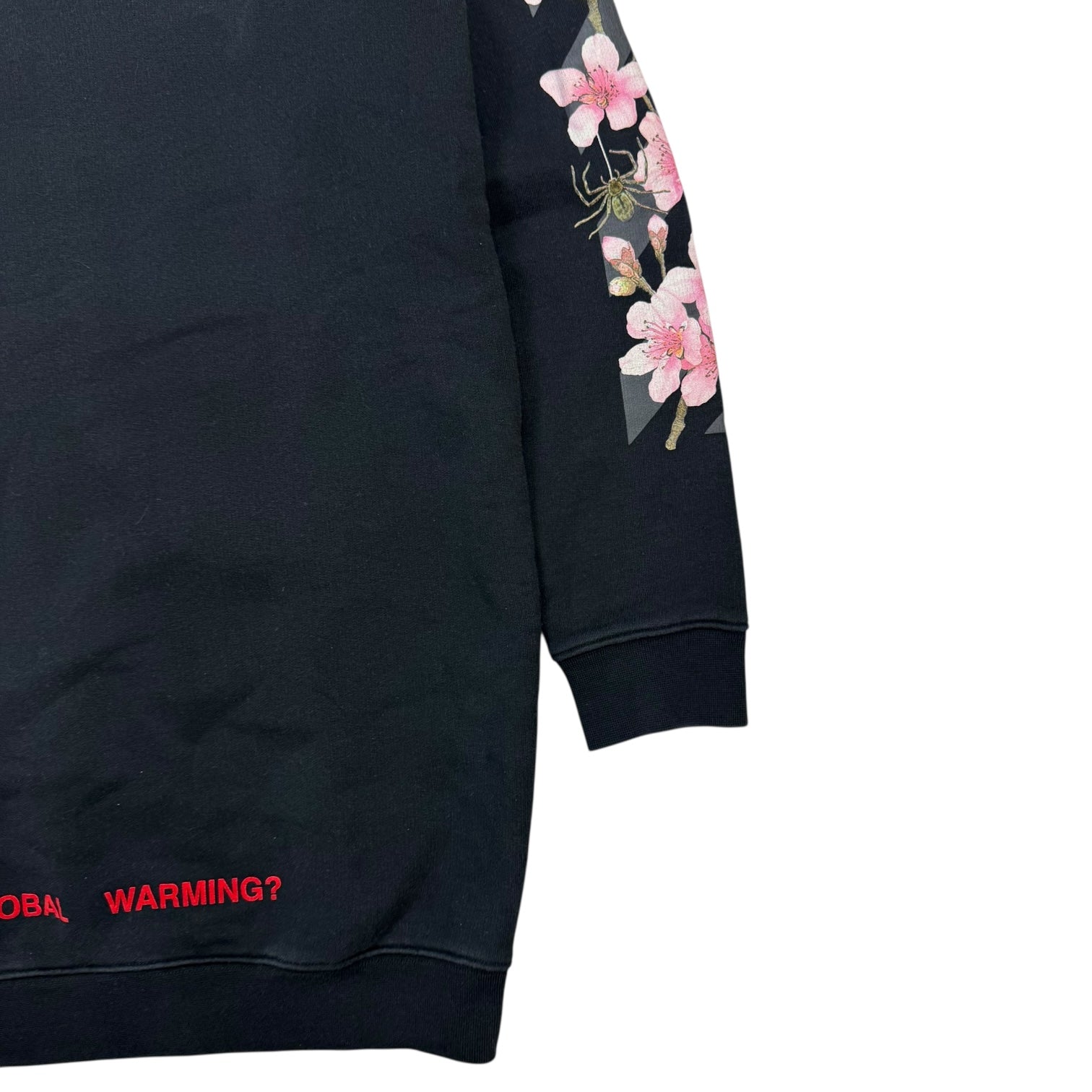 Off-White Global Warming Cherry Blossom Crewneck Black