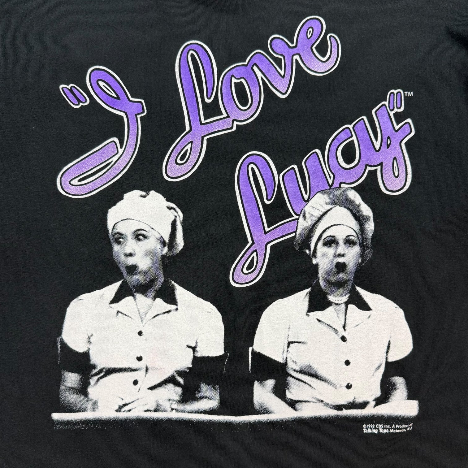 1992 I Love Lucy Tee Black