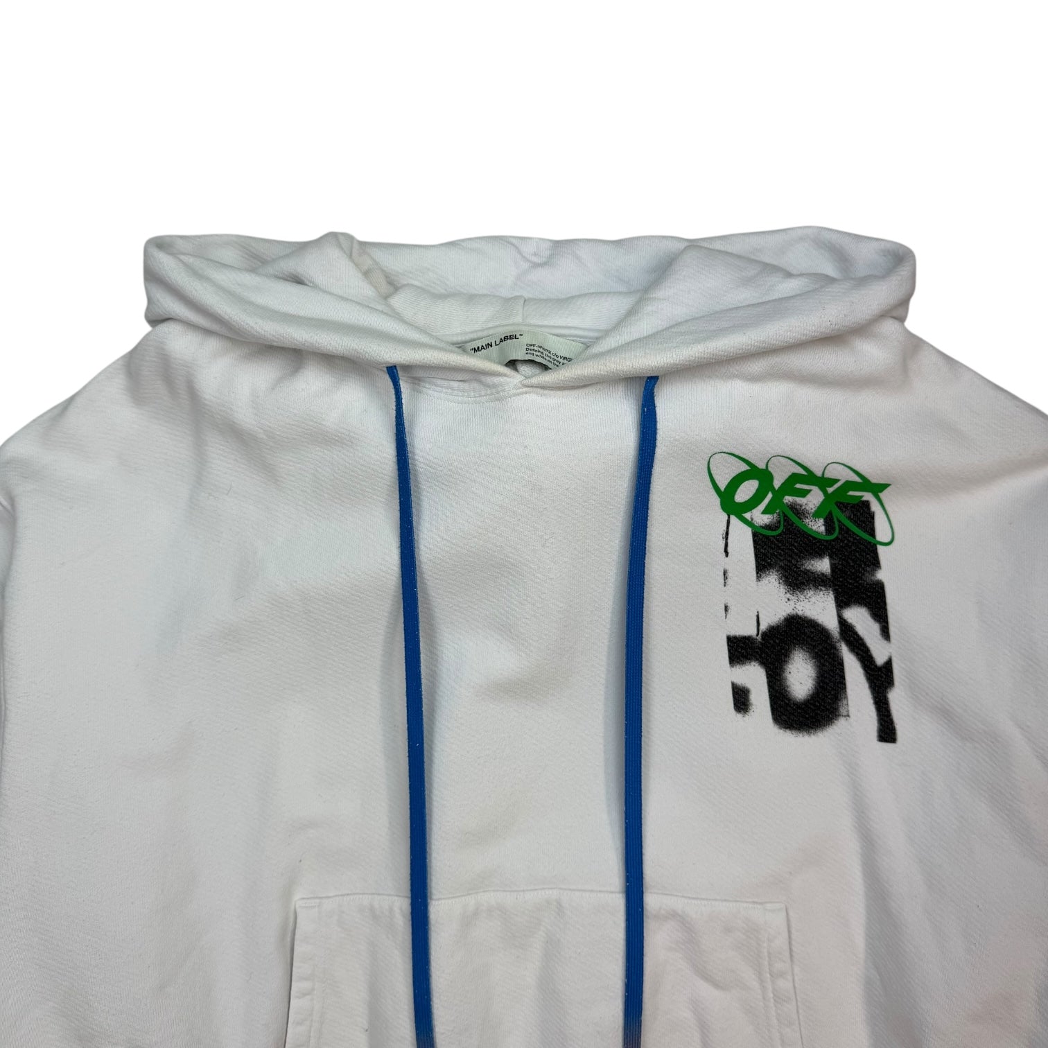 Off-White Spray Blurred Hoodie White