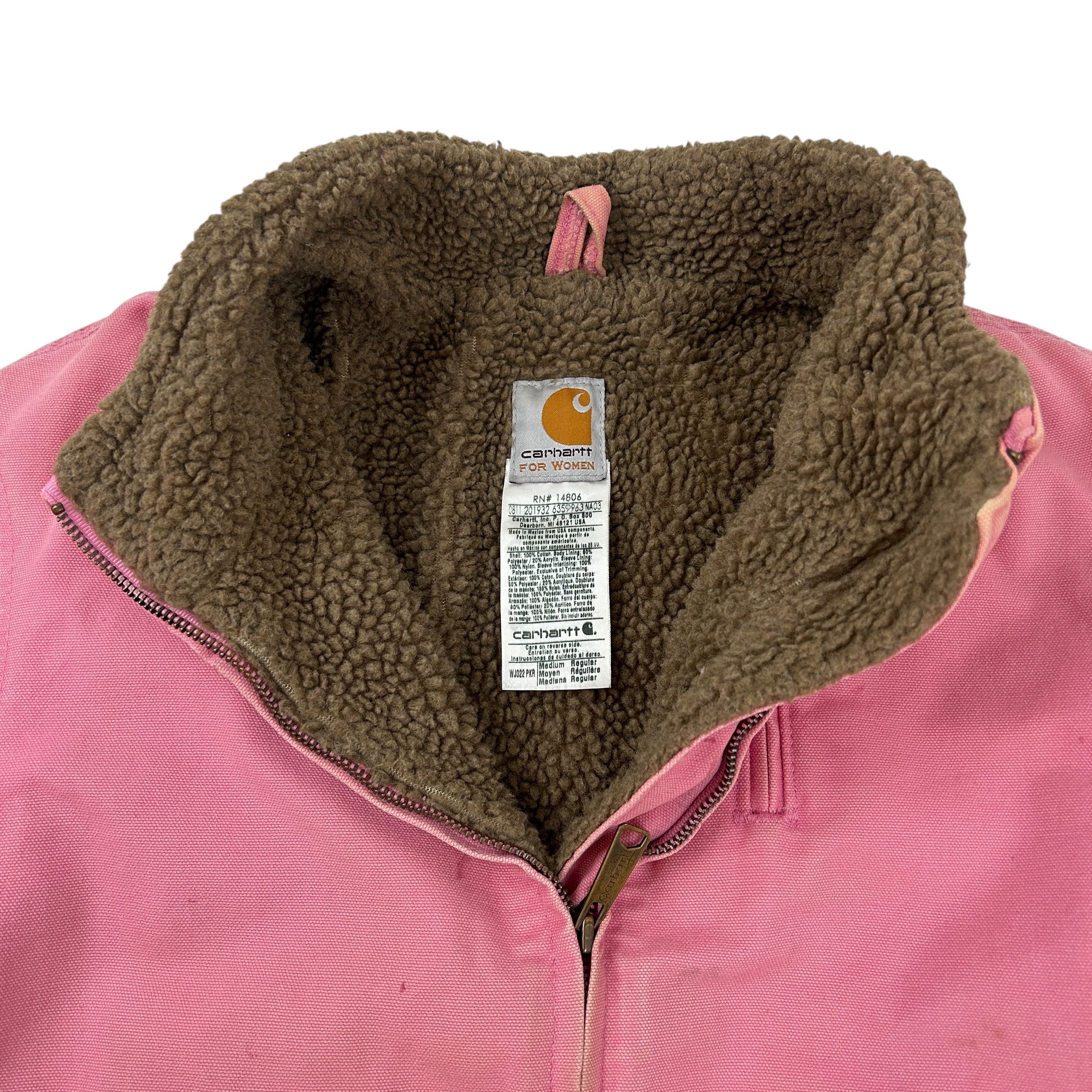 Vintage Carhartt Sherpa Lined Pink Work Jacket