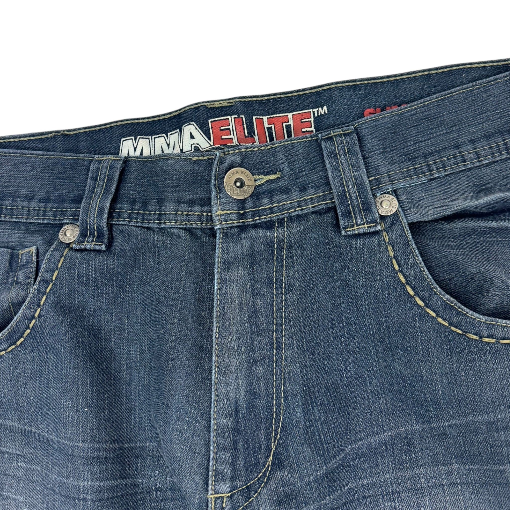 Y2K MMA Elite Embroidered Denim Bottoms