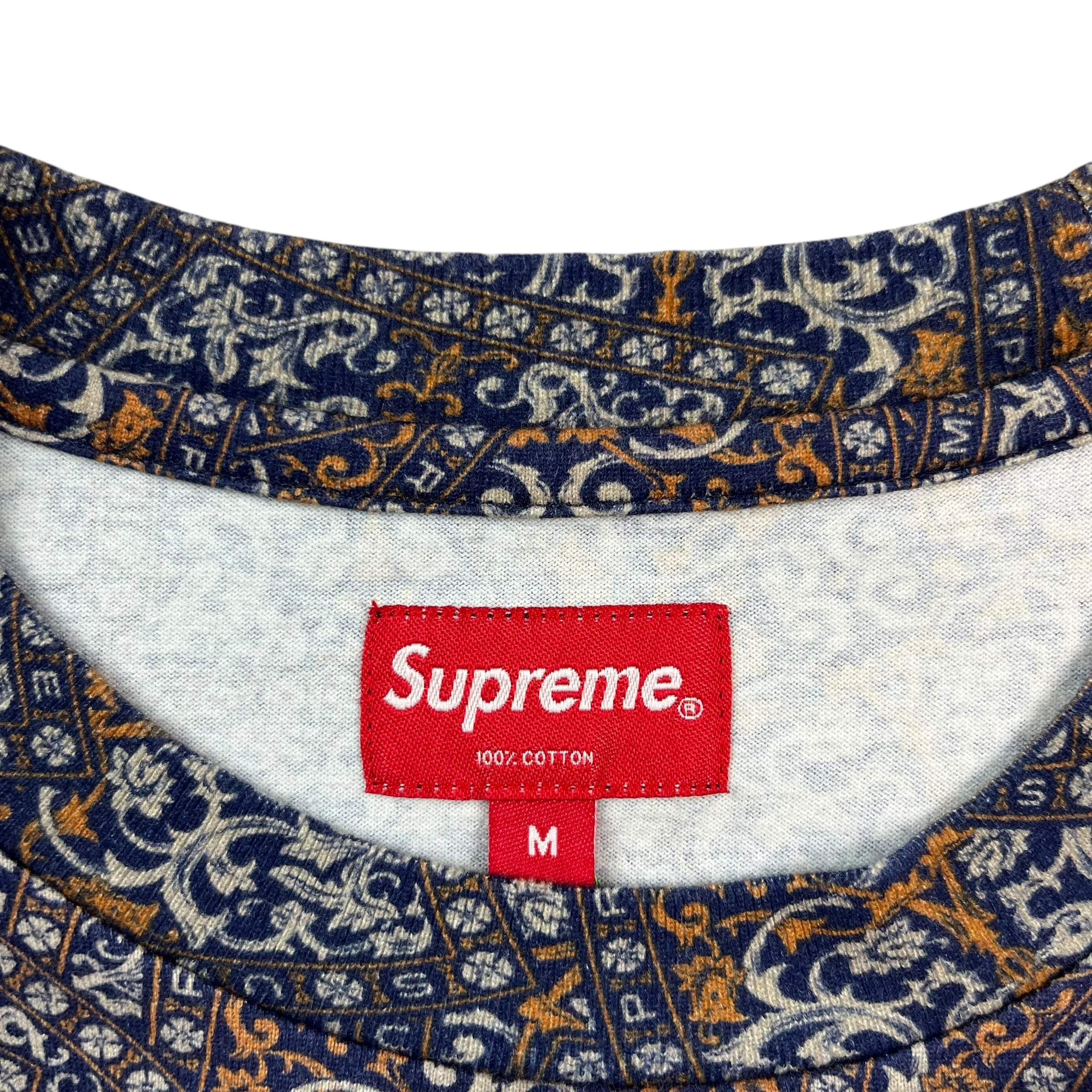 Supreme Floral Small Box Tee Navy