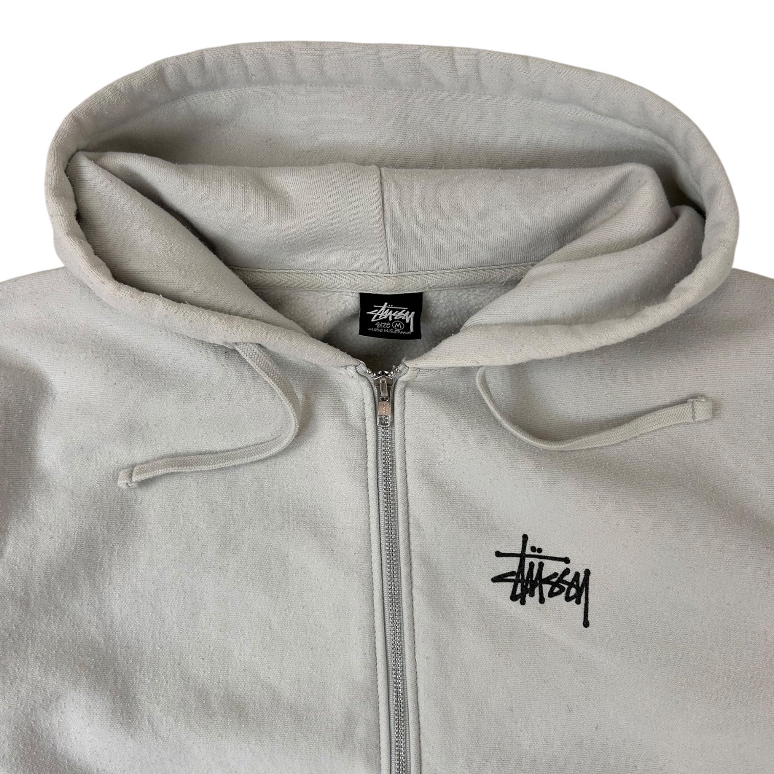 Stussy Basic Logo Zip-Up Hoodie Grey