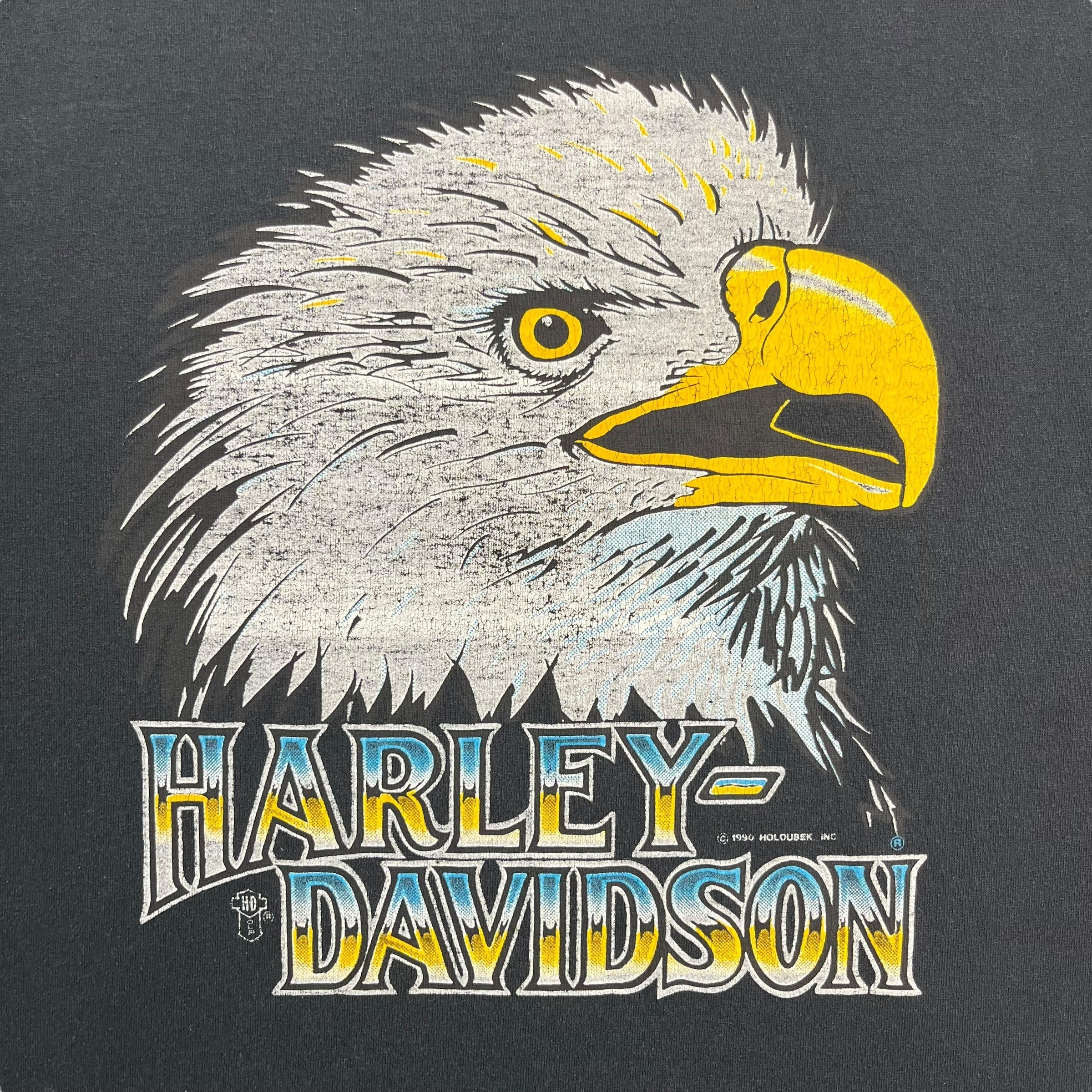 1990 Harley-Davidson Eagle Head Tee Black