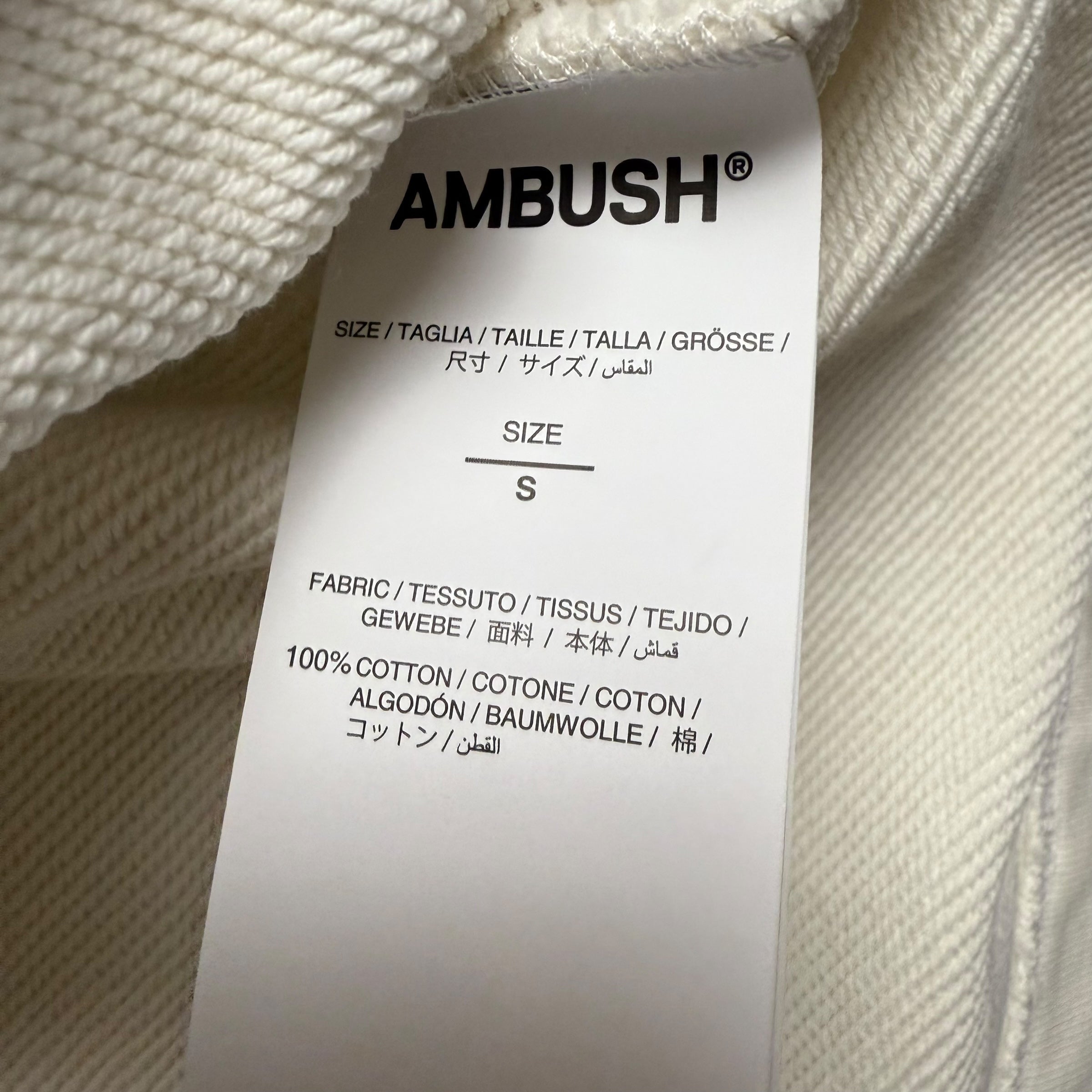Ambush Wrkshp Cropped Hoodie White