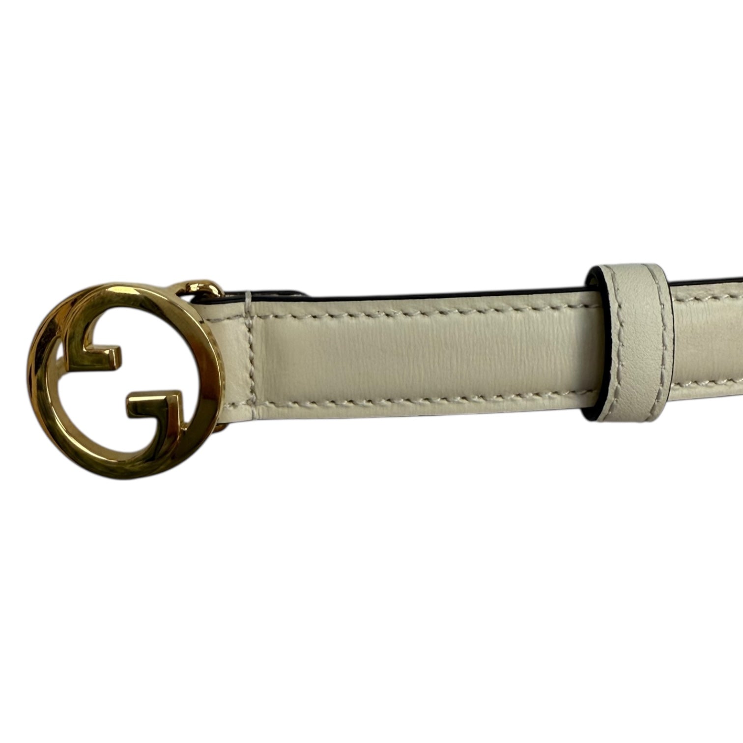 Gucci Blondie Leather Belt Cream