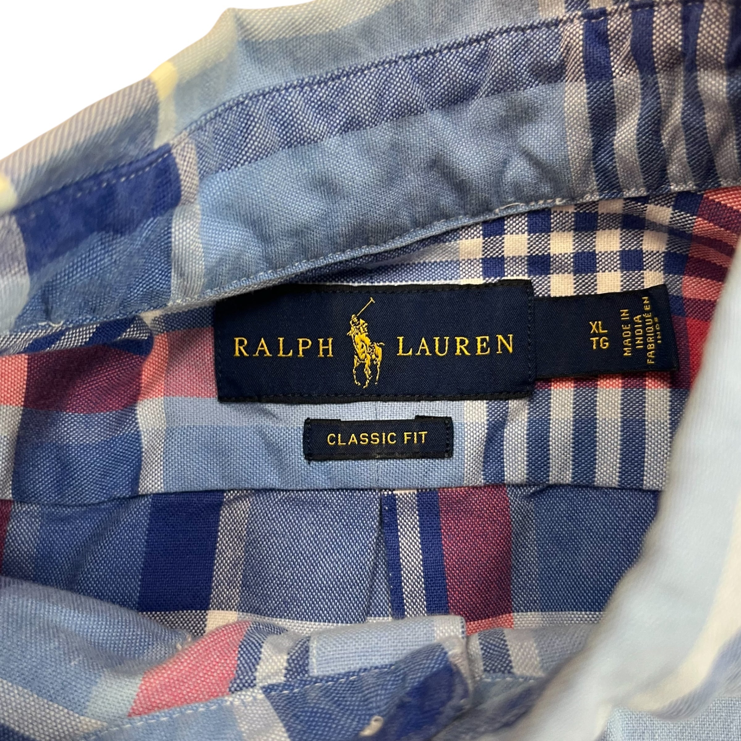 Vintage Polo Ralph Lauren Checked Button Up Shirt Pink/Blue