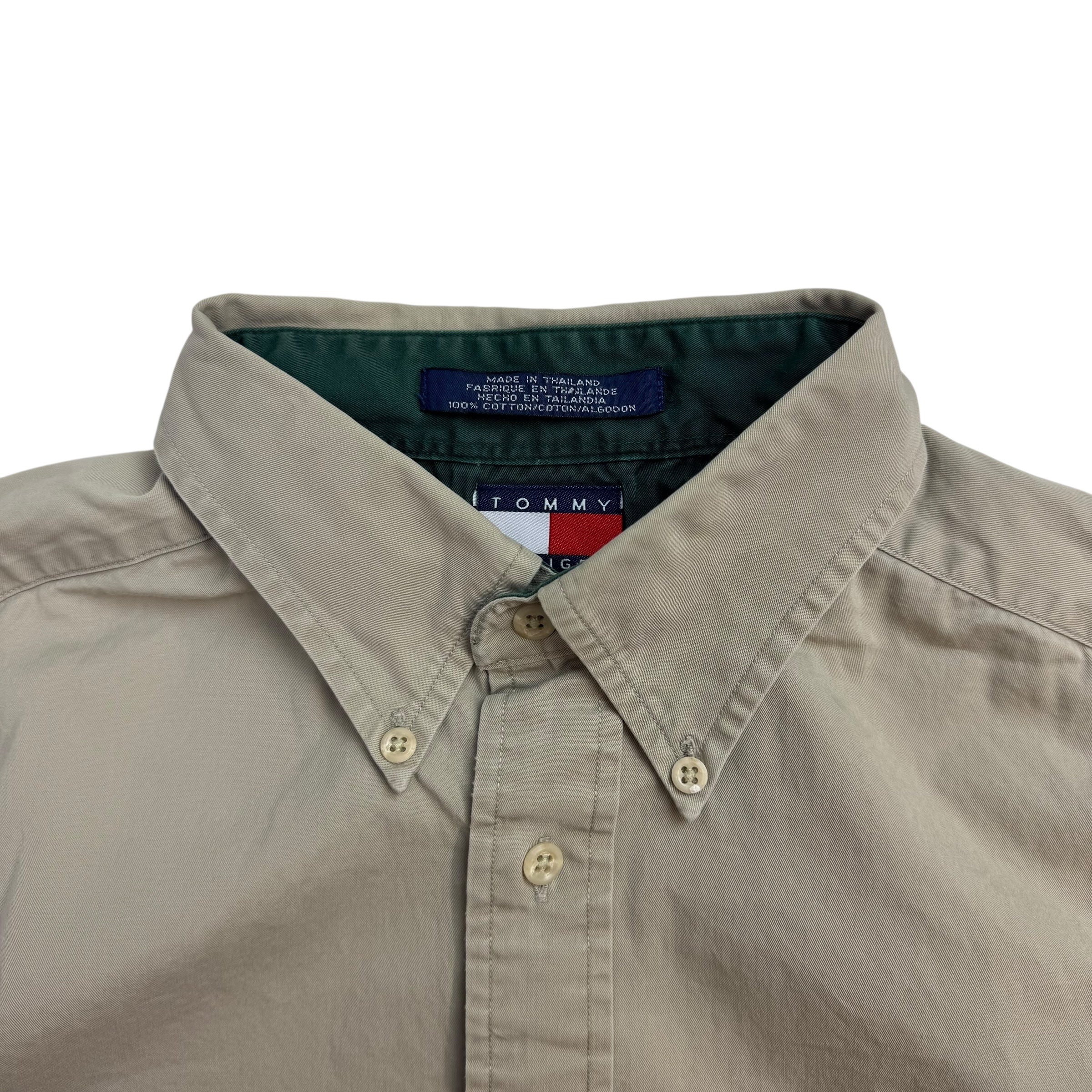 Vintage Tommy Hilfiger Button Up Shirt Beige
