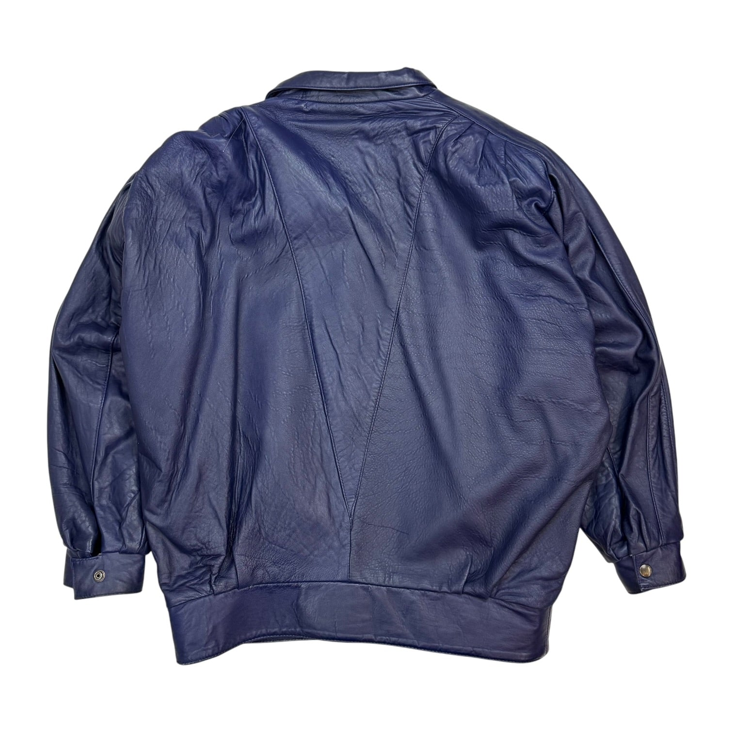 Vintage Cosa Nova Leather Jacket Deep Blue