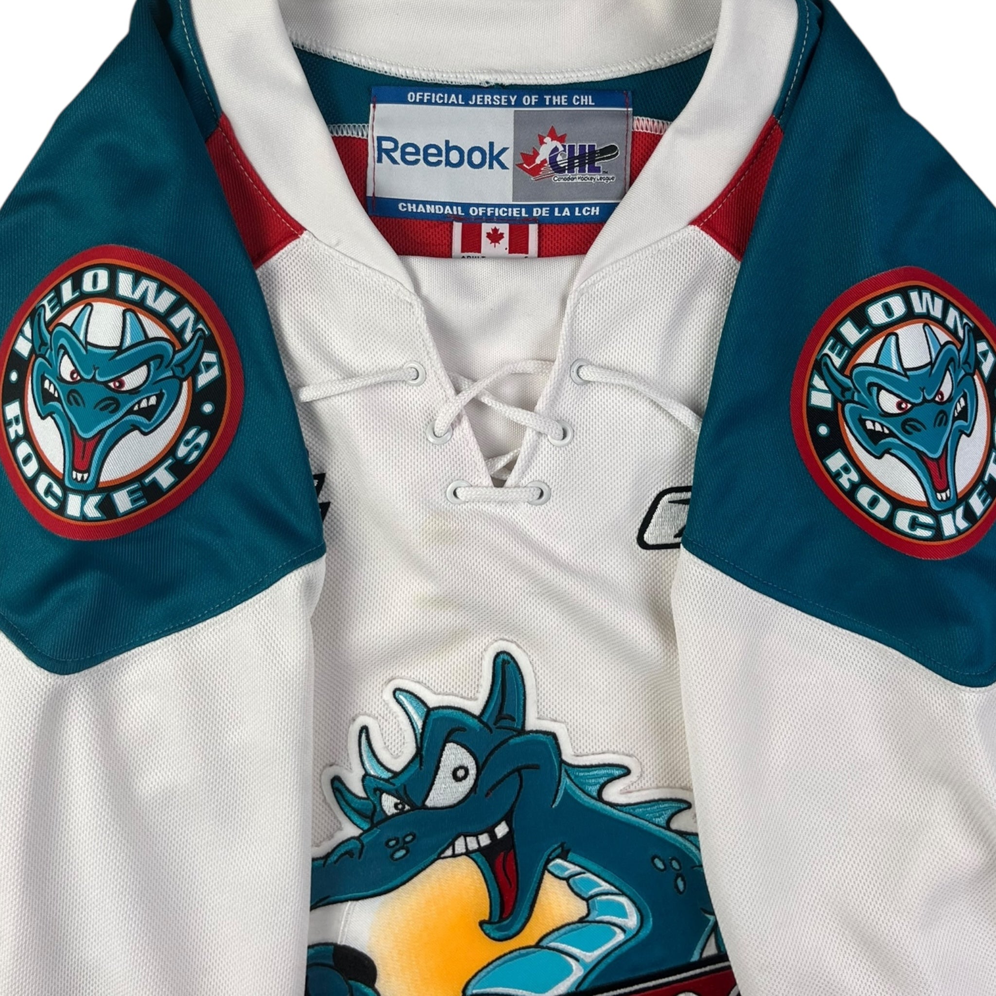Kelowna Rockets WHL Reebok Away Jersey