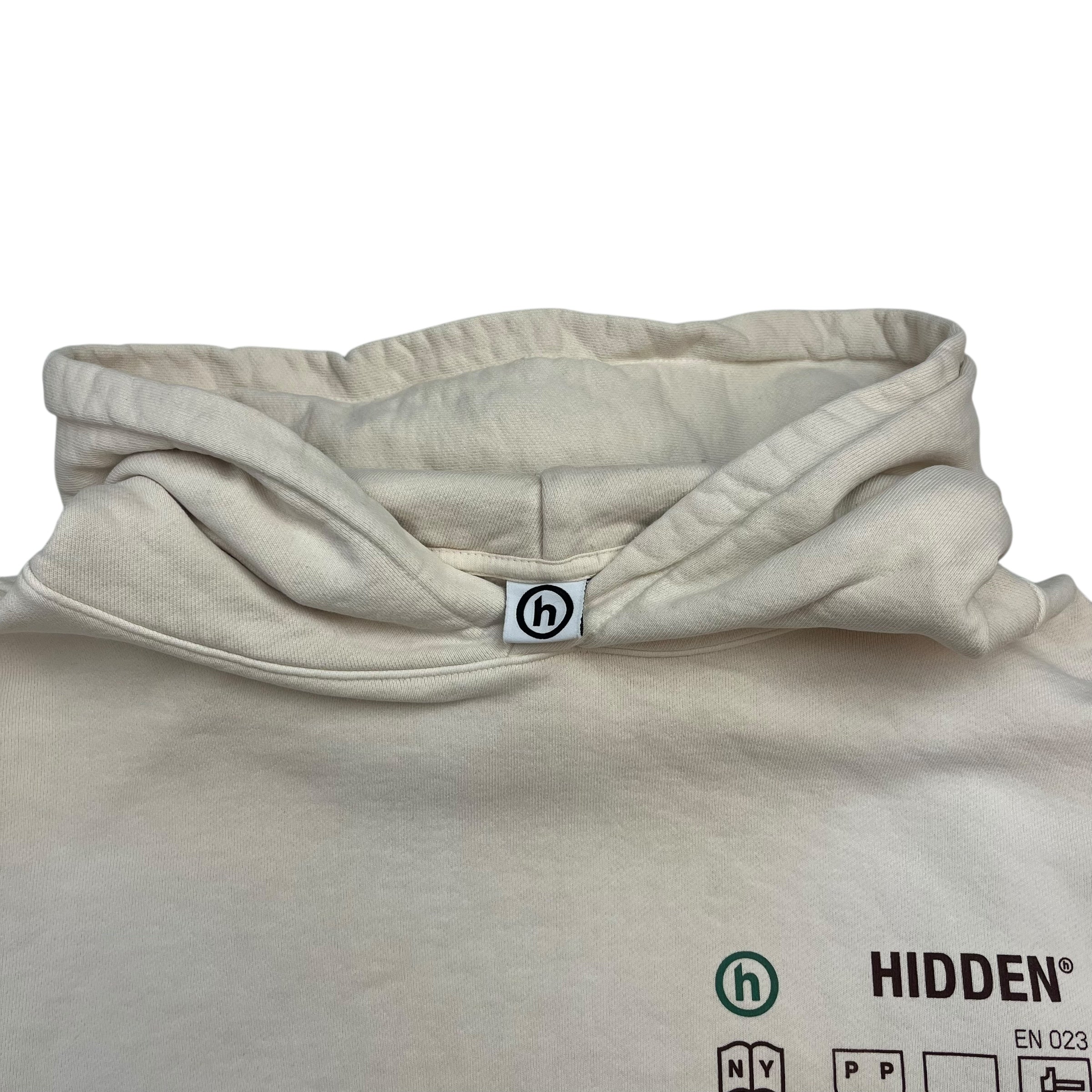 Hidden NY H Logo Cloud Camo Hoodie Cream/White