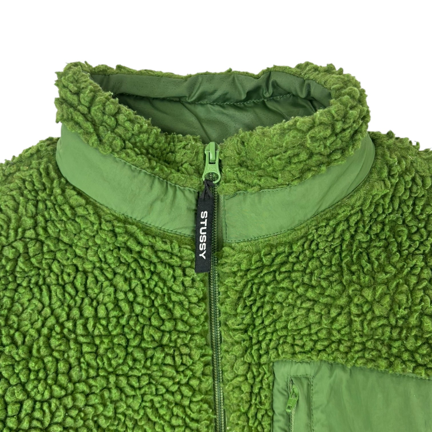Stussy Convertible Sherpa Jacket Green