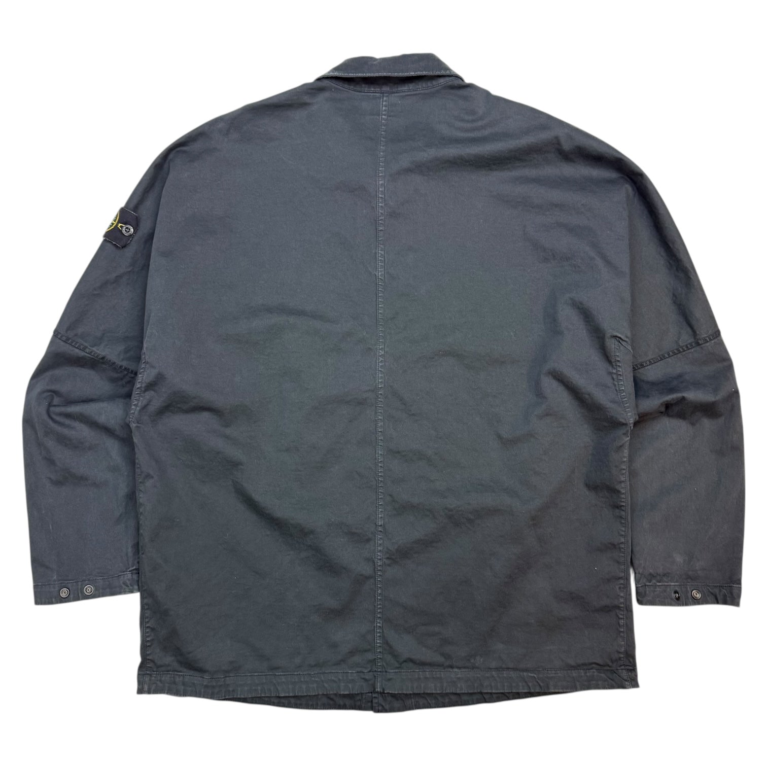 Stone Island Button Up Jacket Navy Blue