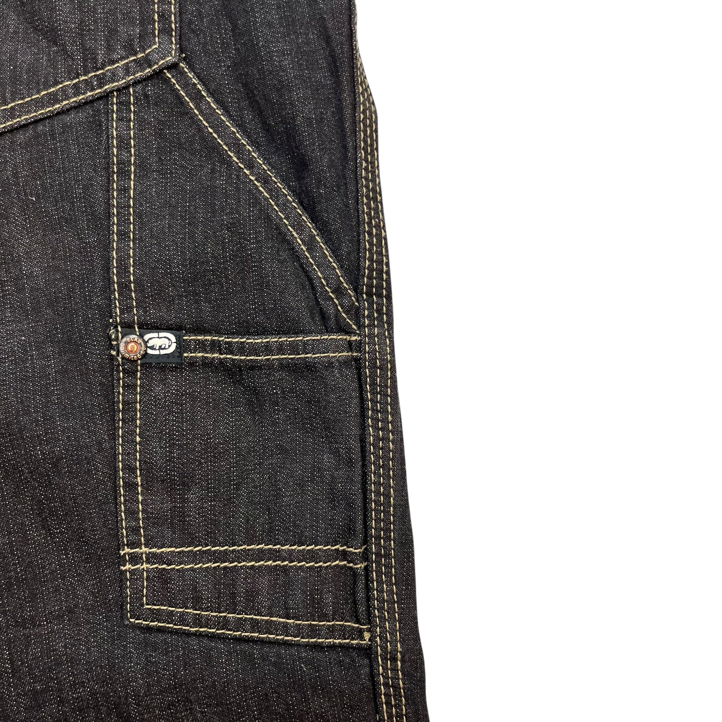 Ecko Unltd Baggy Carpenter Denim Pants Black