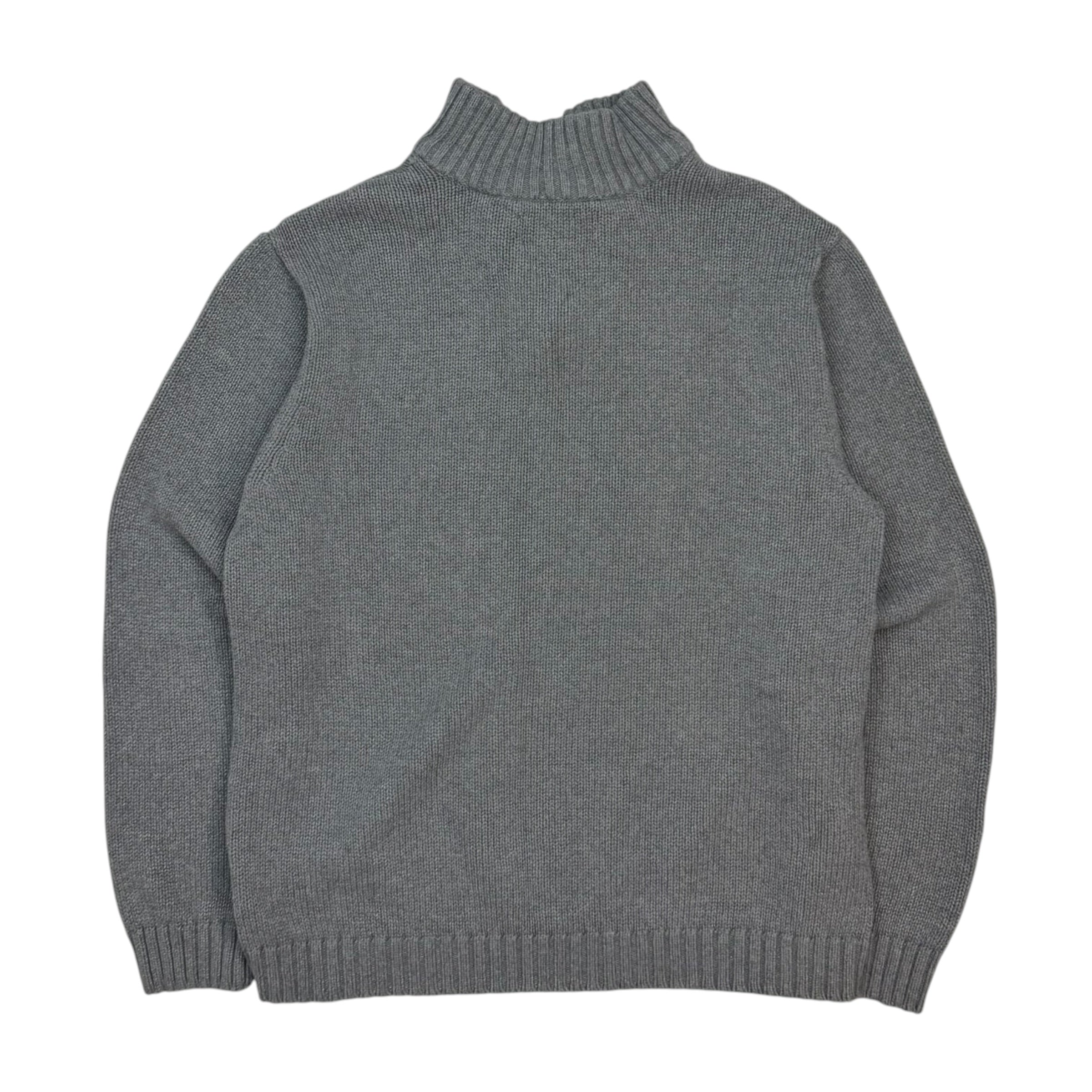 Vintage Chaps Quarter Zip Sweater Grey