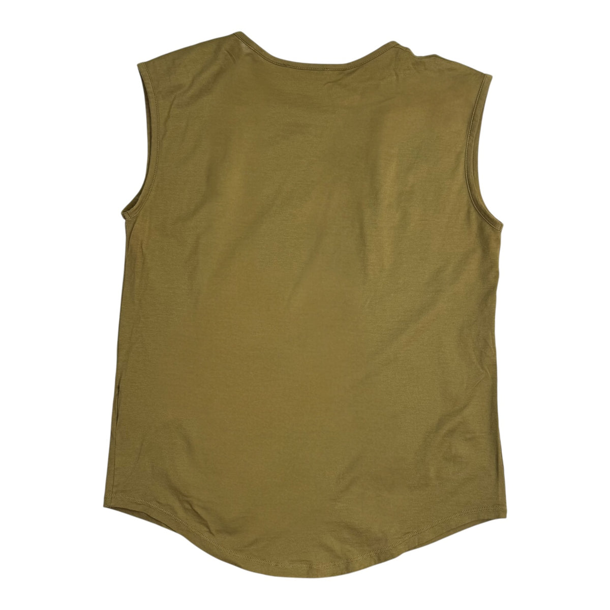 (W) Balmain Logo Print Tank Top Olive Green