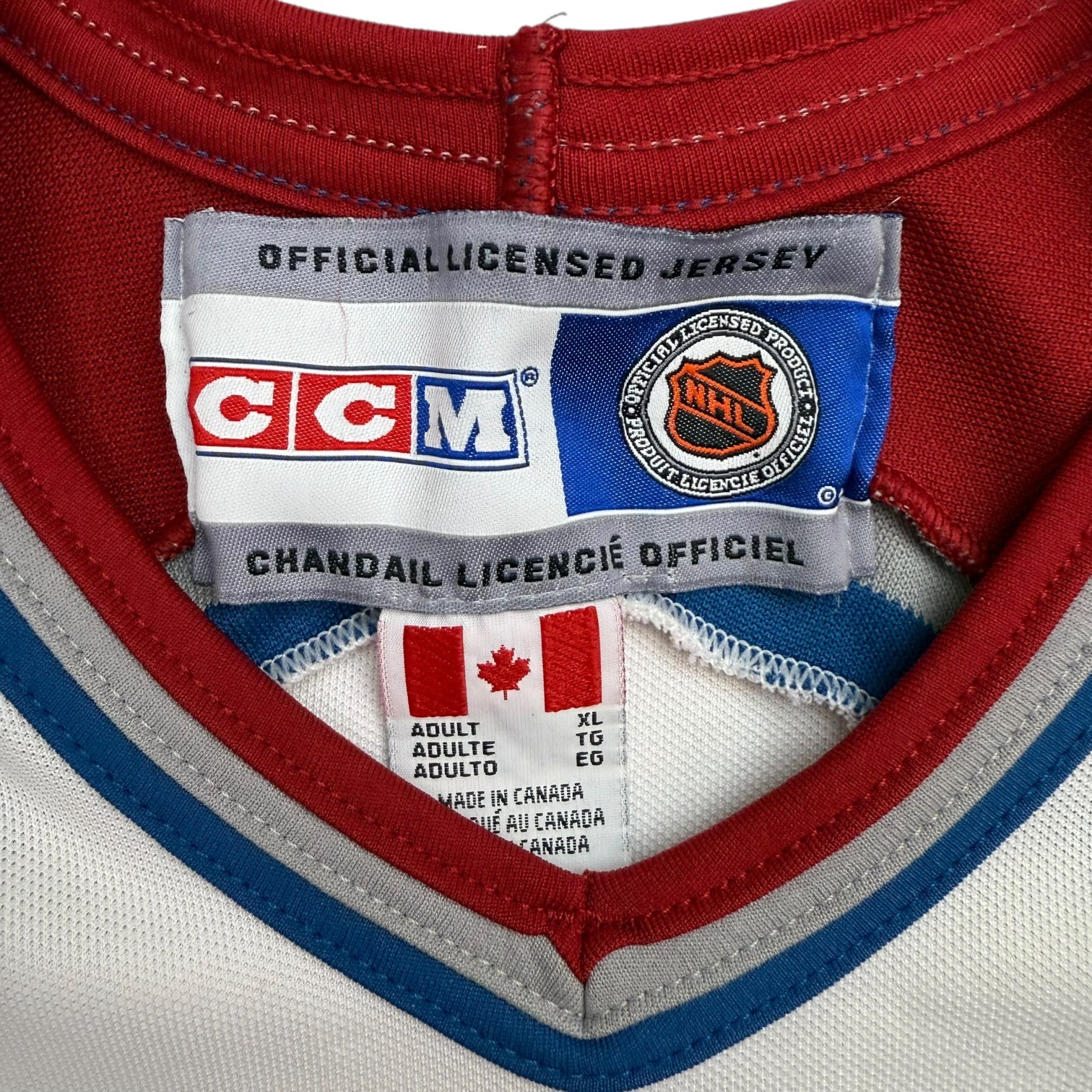 Vintage CCM Colorado Avalanche Away Jersey White