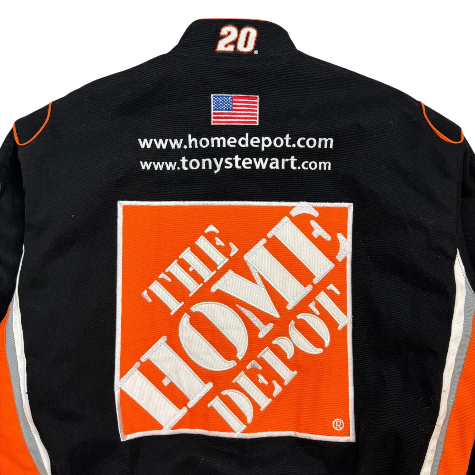 Vintage Jeff Hamilton Tony Stewart Racing Jacket Black/Orange
